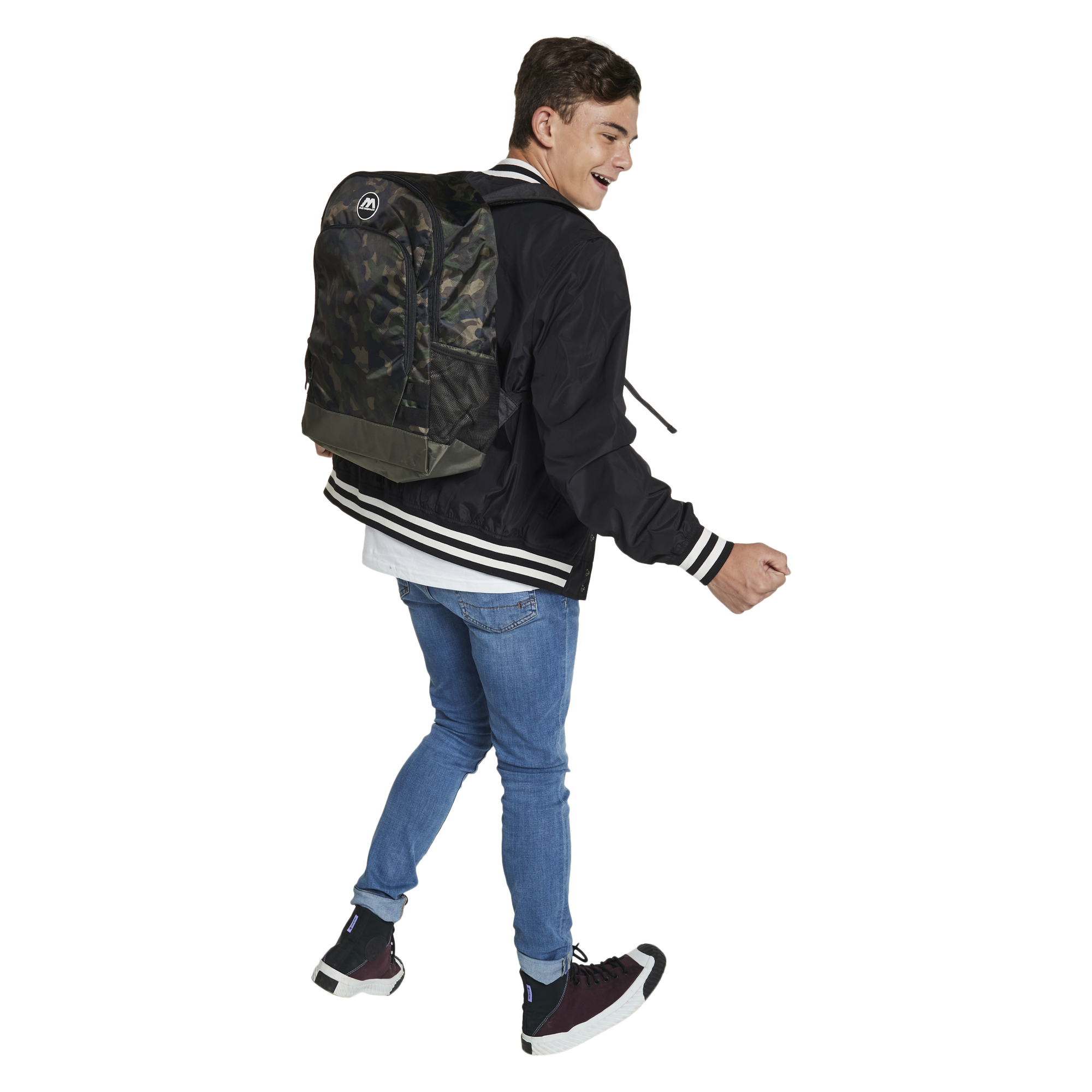 Camo Print Backpack 16in