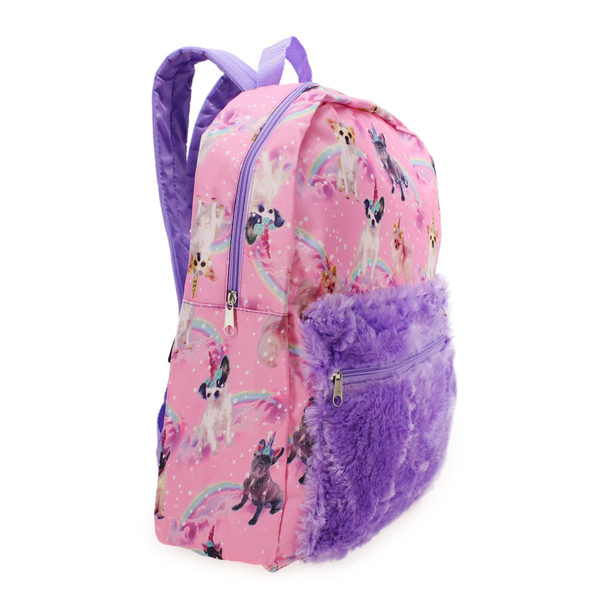 Unicorn Backpack w/ Faux Fur Pocket
