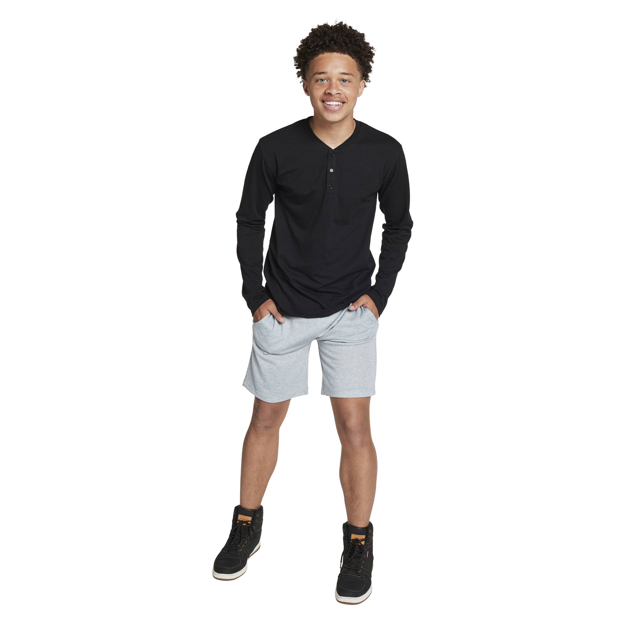 Young Men's French Terry Shorts - Heather Gray