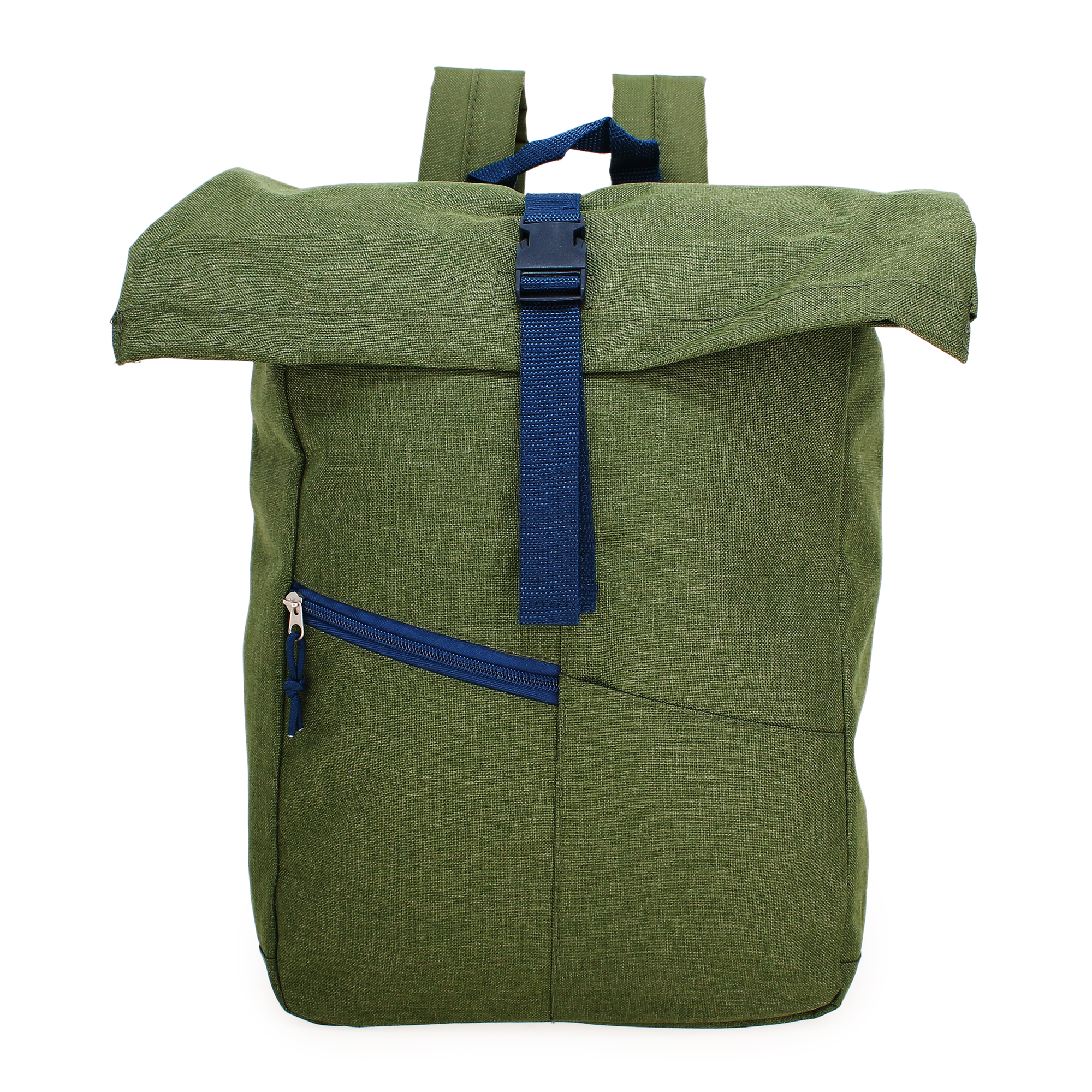 Olive Green Roll Top Backpack 16in