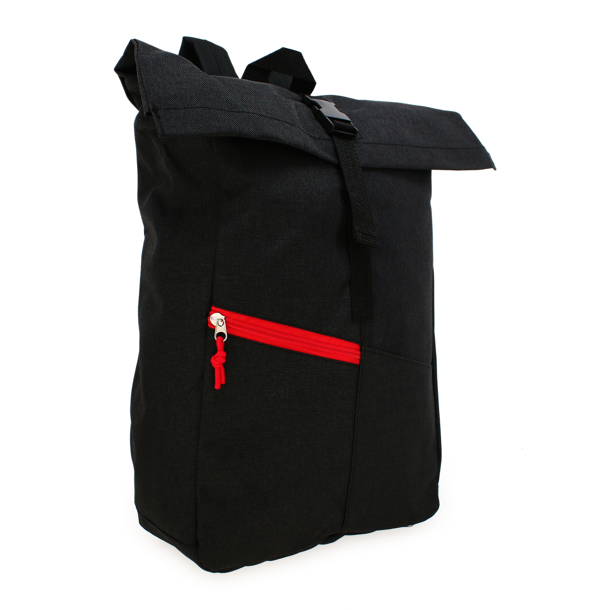Black Roll Top Backpack 16in