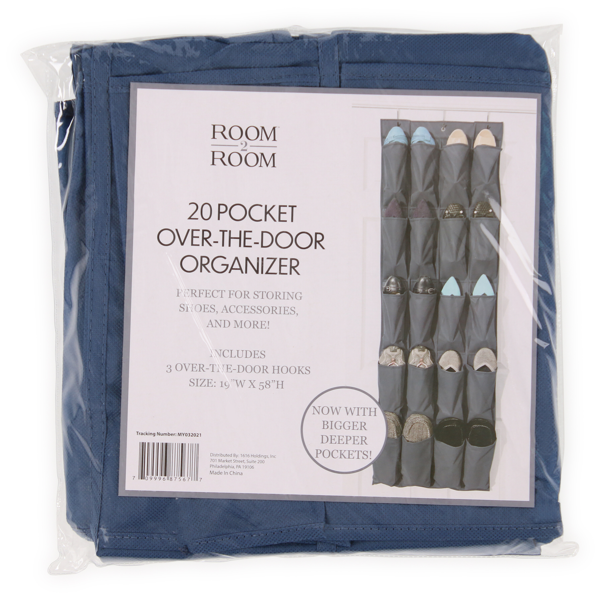 20 Pocket Over-The-Door Shoe Organizer