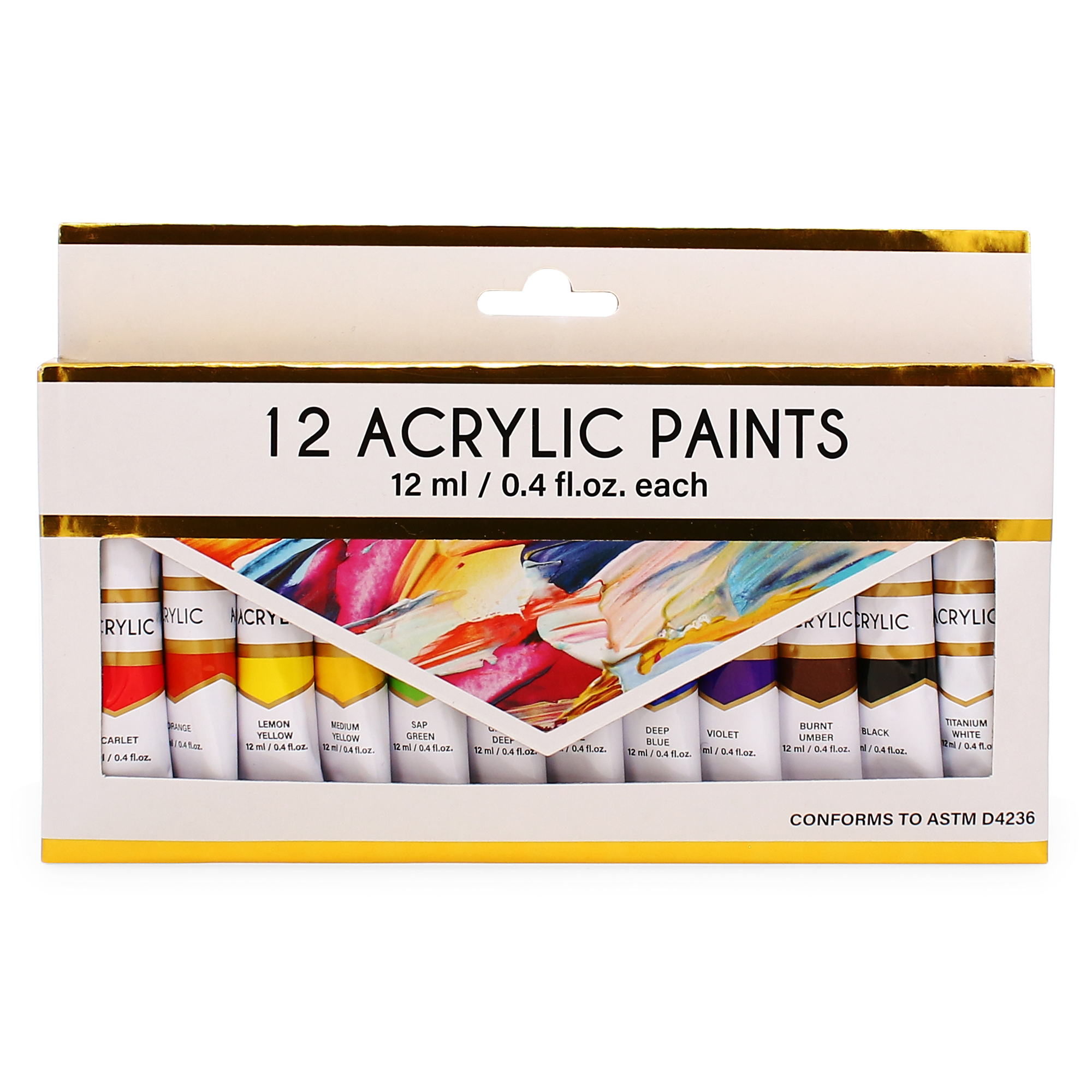 Acrylic Paints 12-Pack Set
