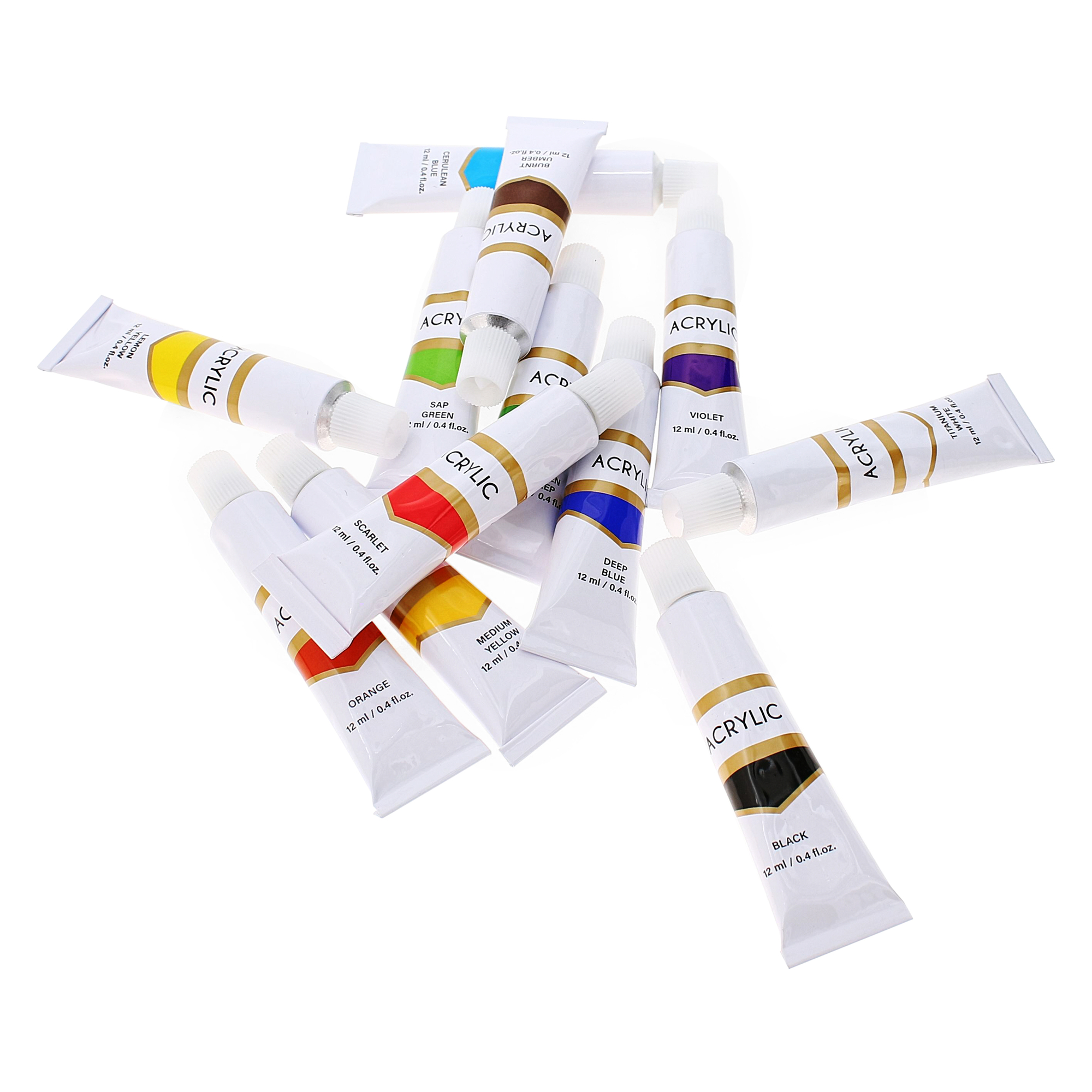 Acrylic Paints 12-Pack Set