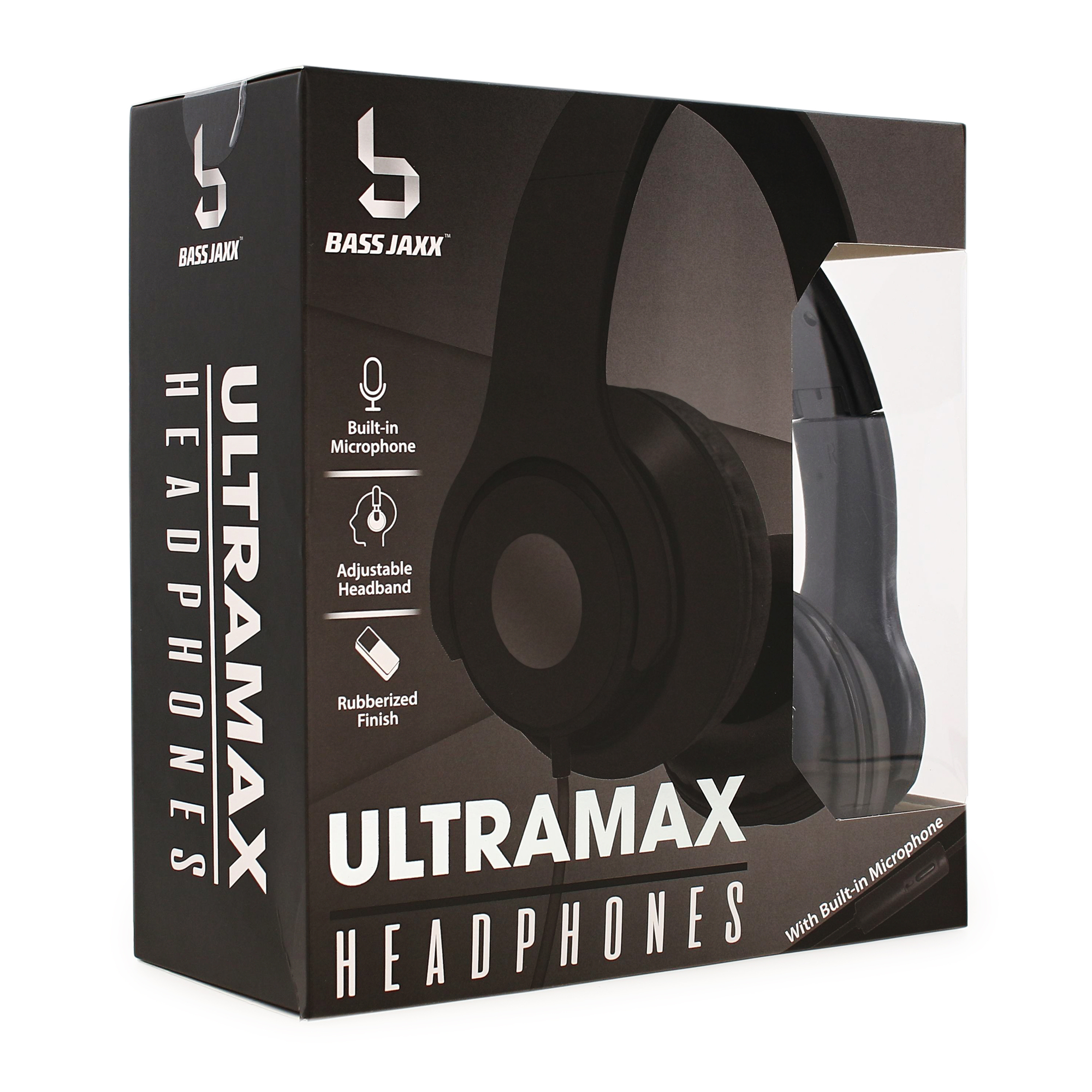 Ultramax Adjustable Over-Ear Headphones With Built-in Microphone