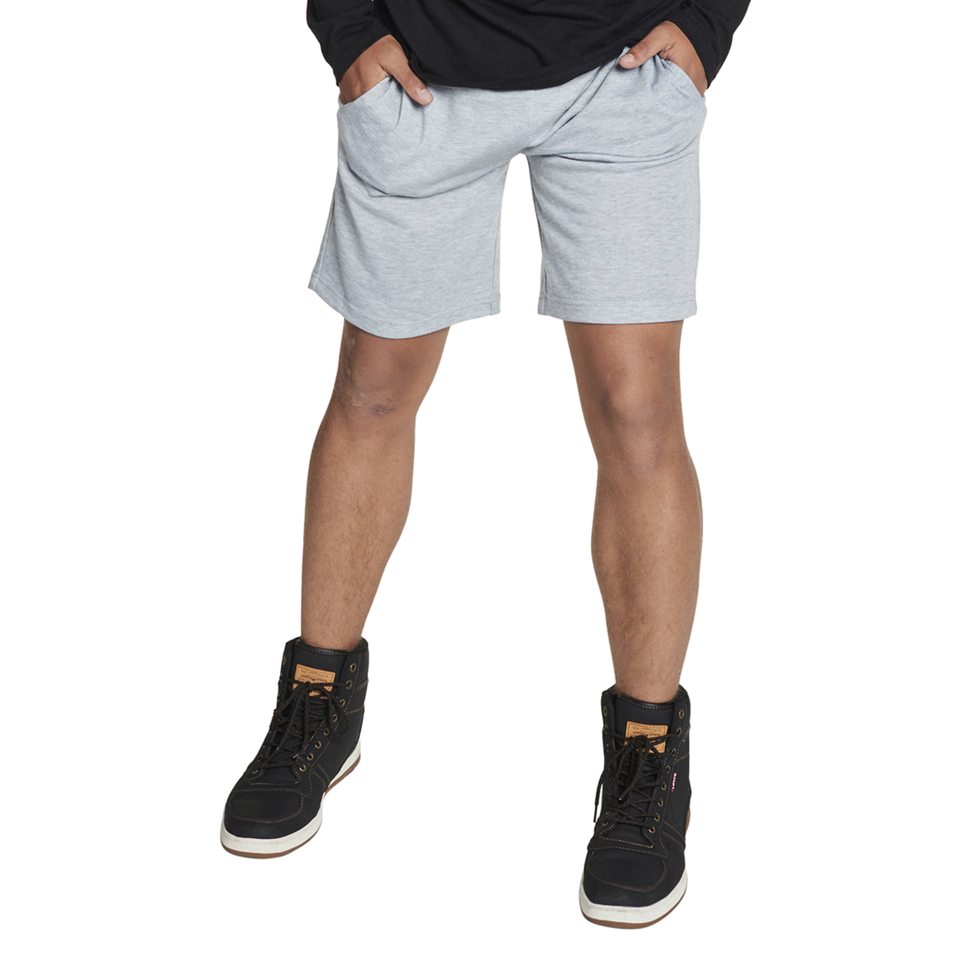 Young Men's French Terry Shorts - Heather Gray
