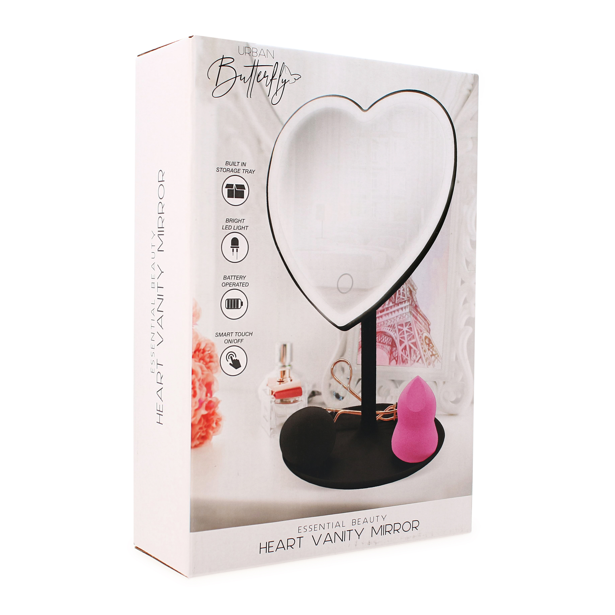 Heart-Shaped LED Vanity Mirror 13.5in