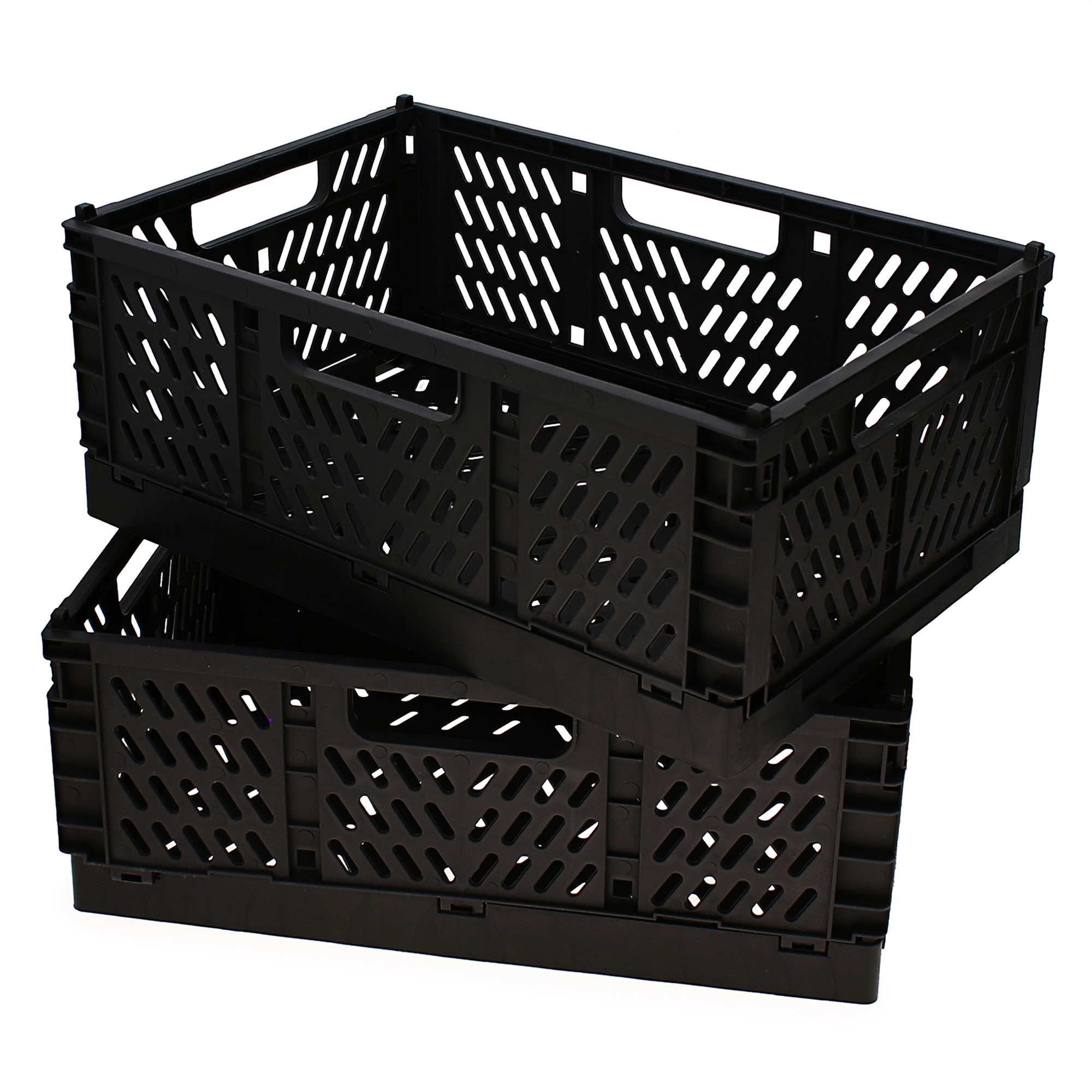 2-Count Collapsible Crate Storage Bins 8in x 12in