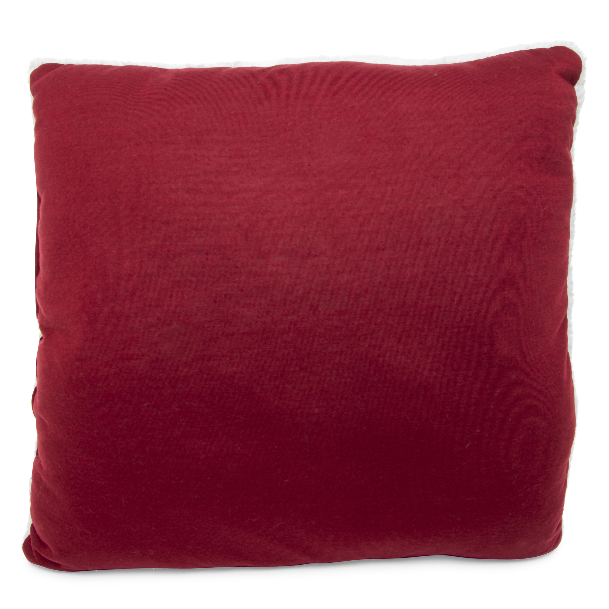 Jersey Pillow With Sherpa Fleece 16in