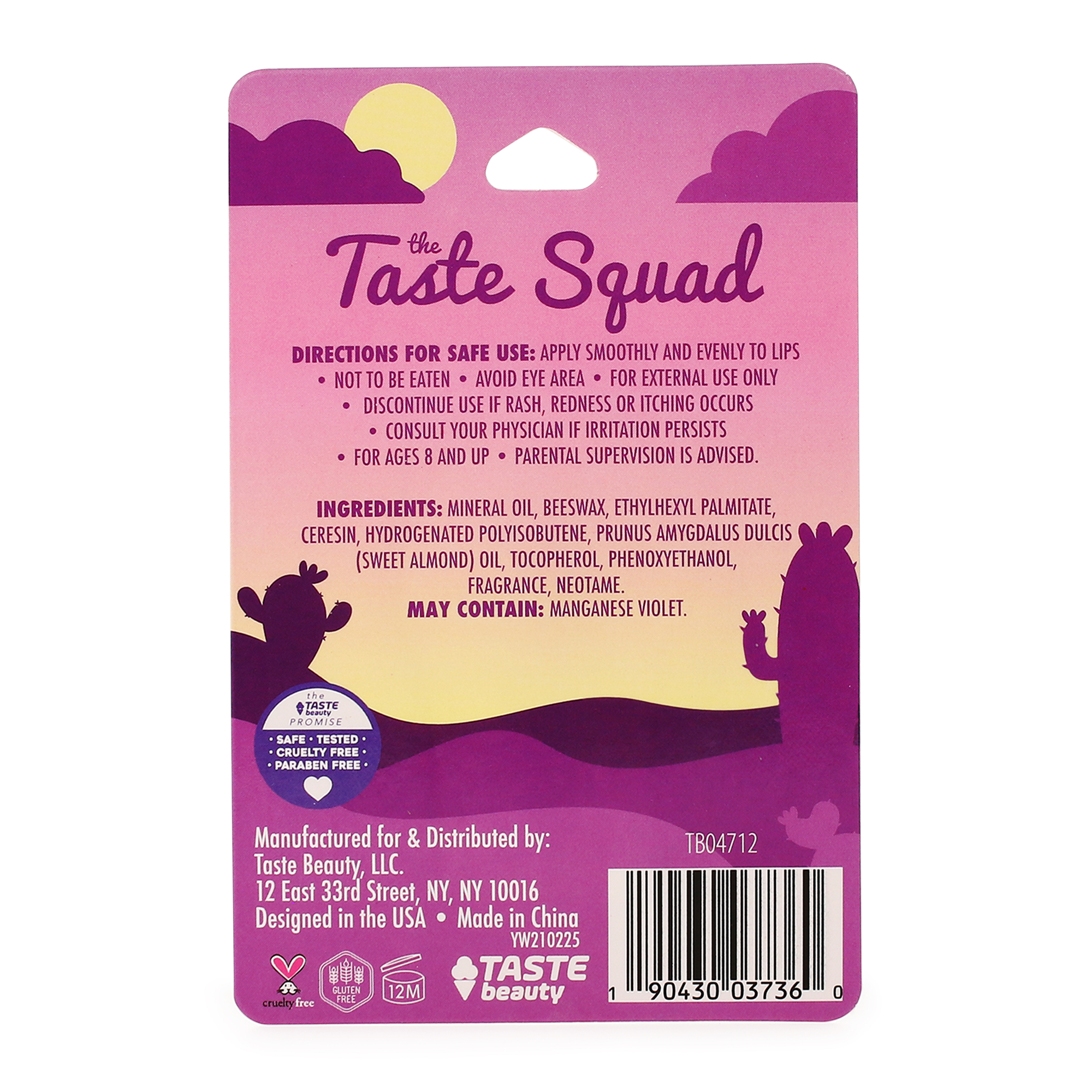 Lookin' Sharp! Cactus Taste Squad Lip Balm - Raspberry 0.14oz