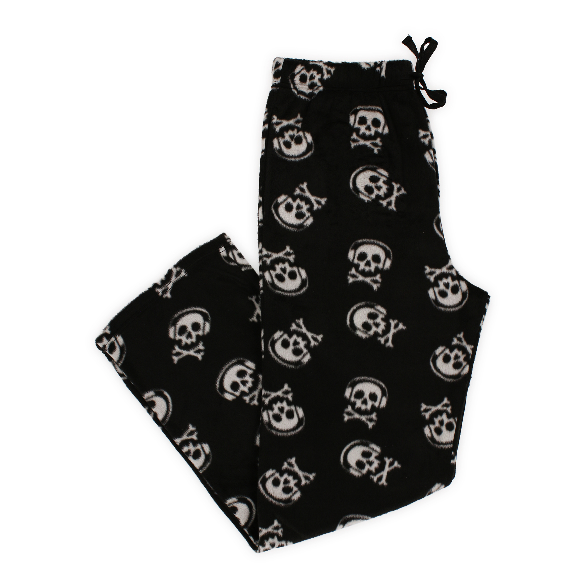 Young Men's Plush Lounge Pants - Skull w/ Headphones