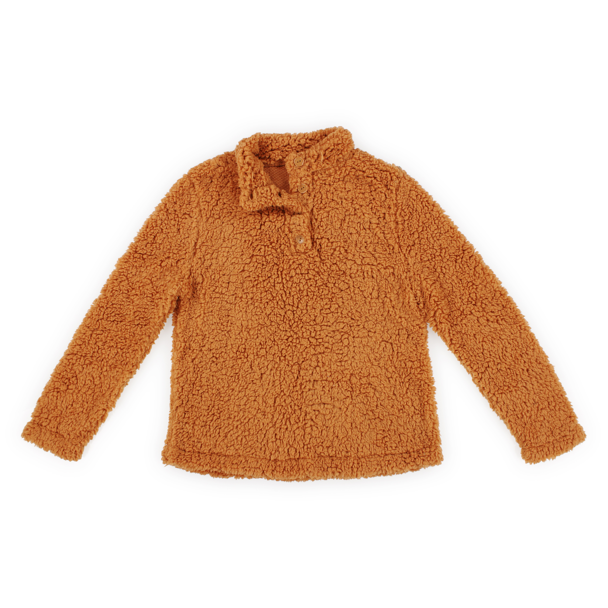 Juniors Fuzzy Sherpa Fleece Pullover Top