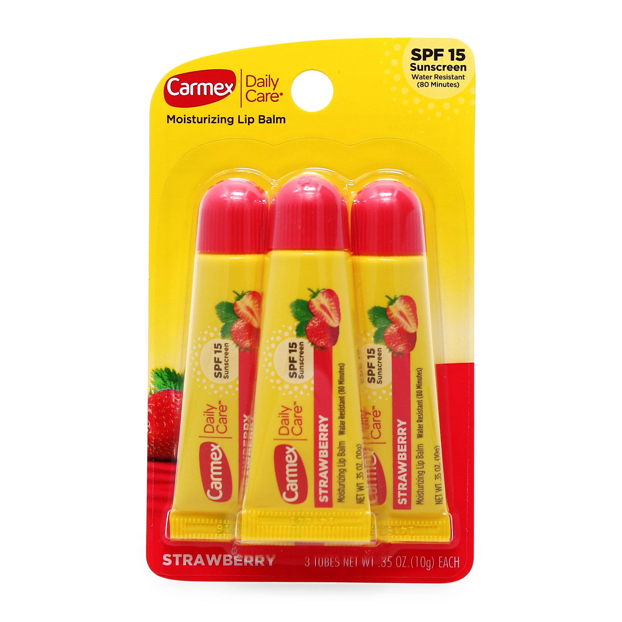 Carmex Daily Care® Spf 15 Moisturizing Lip Balm, Strawberry 3-Pack