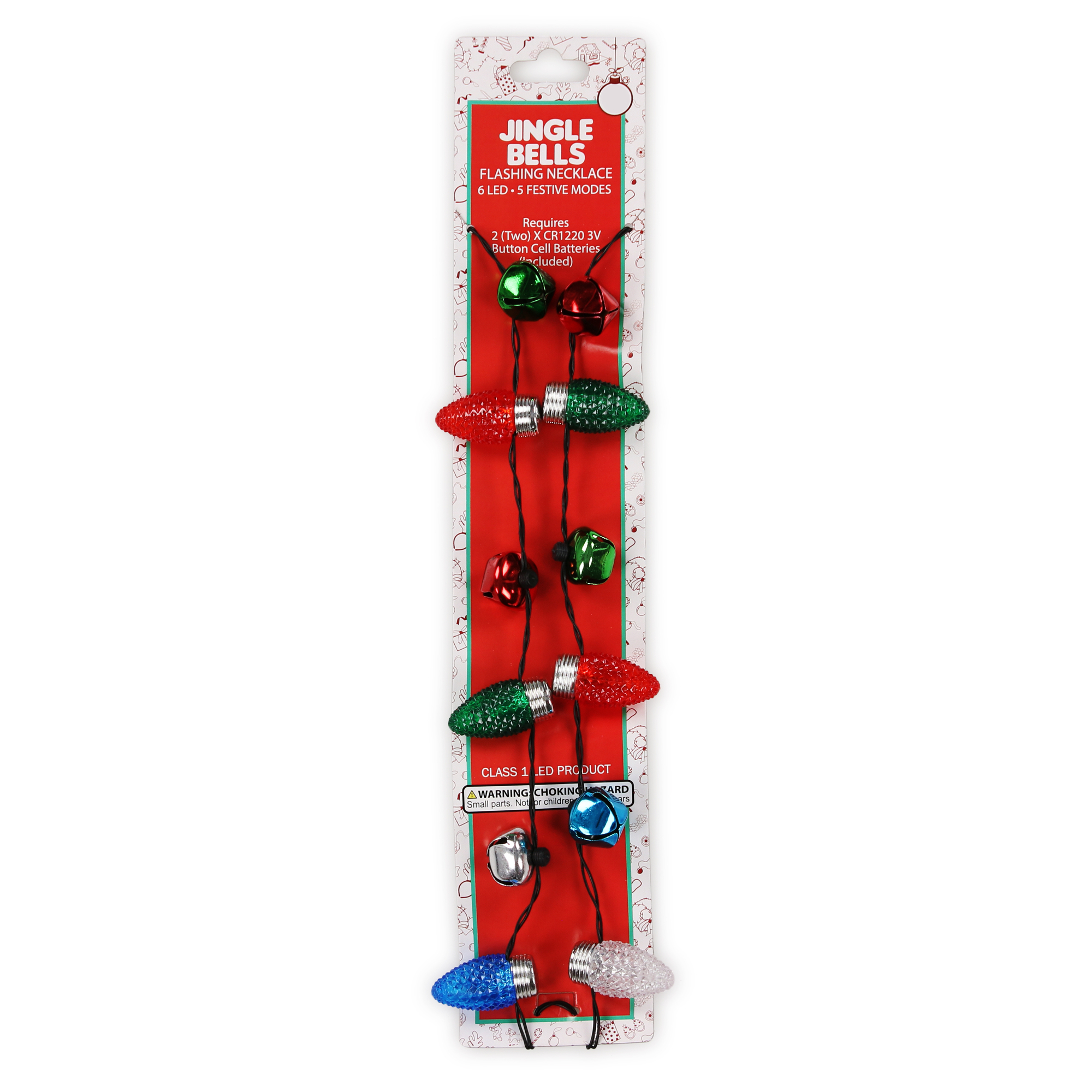 Holiday Jingle Bell Light Up Necklace
