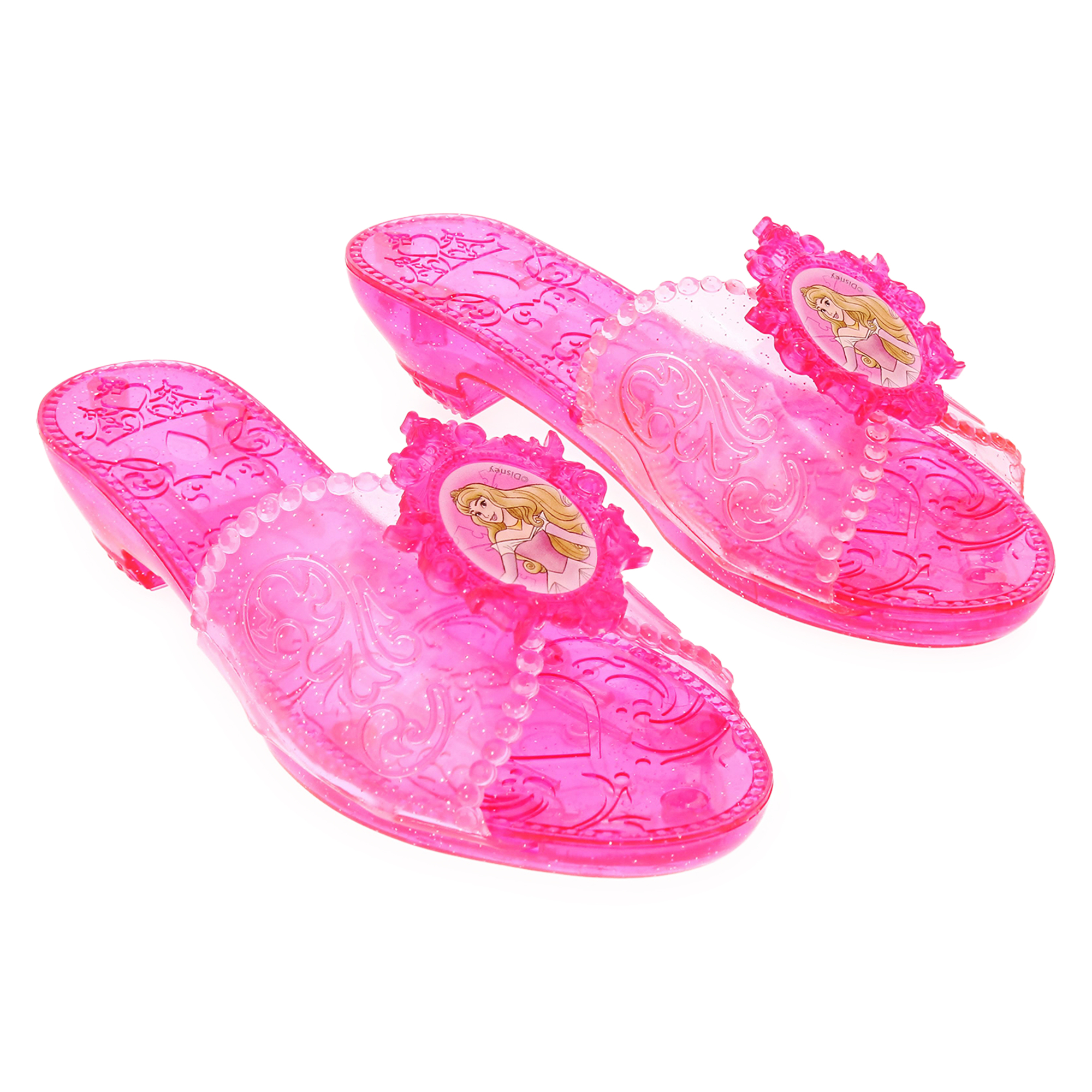 disney princess dress up shoes 6 pack Girls Disney Princess Dress Up Shoes Size 6 Silver Heels Ariel Belle