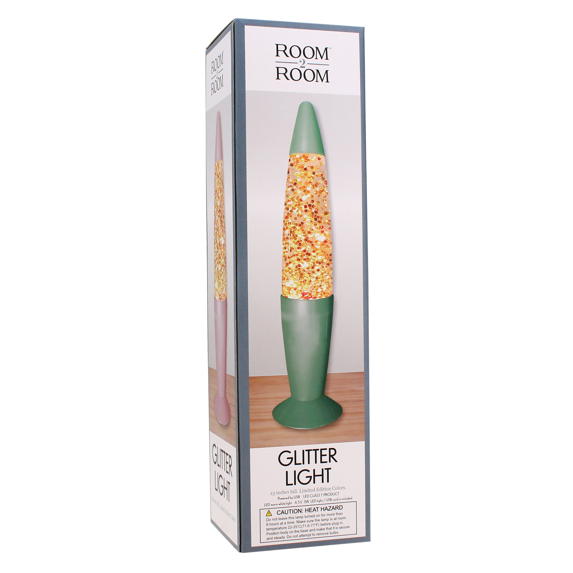 Glitter Lamp 13in, USB-Powered