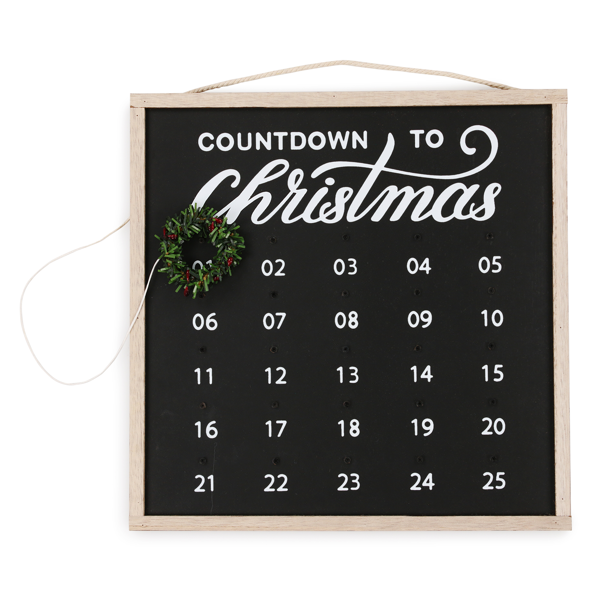 Hanging Wooden Christmas Sign 11.8in