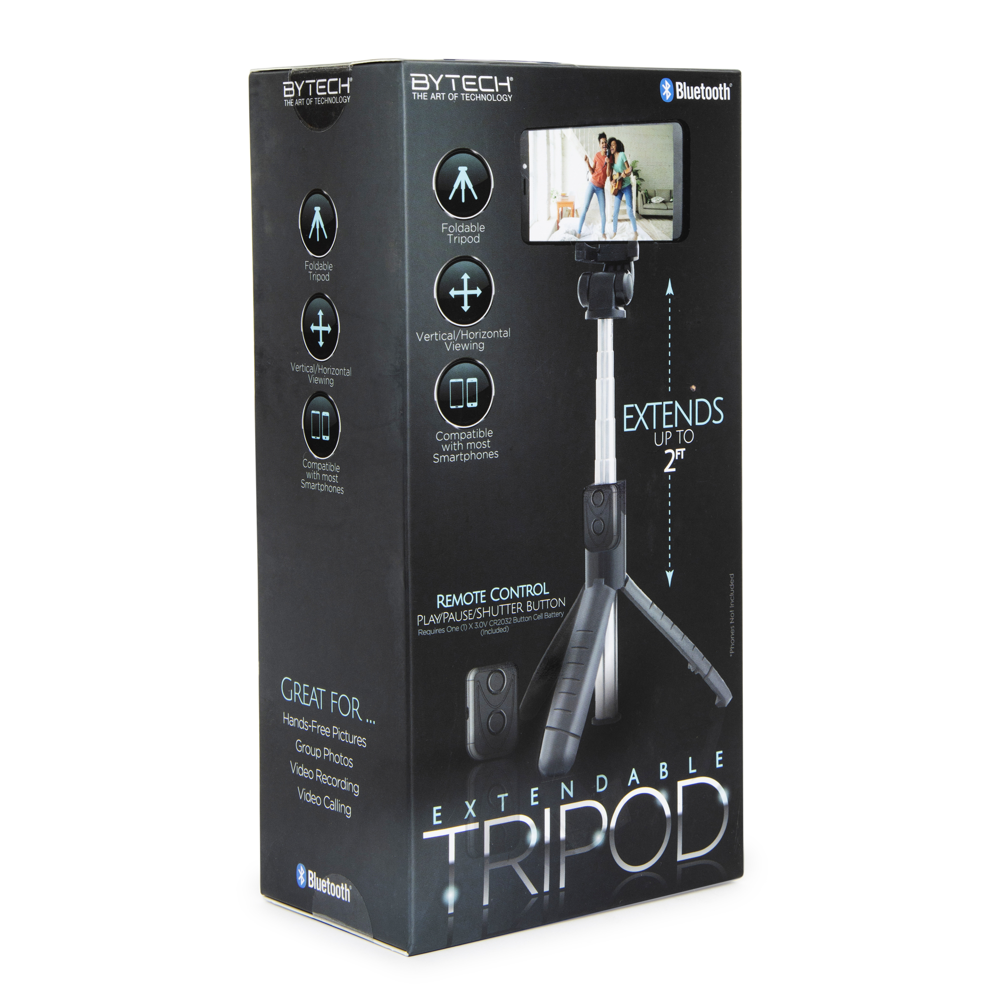 28in Extendable Phone Tripod w/ Remote