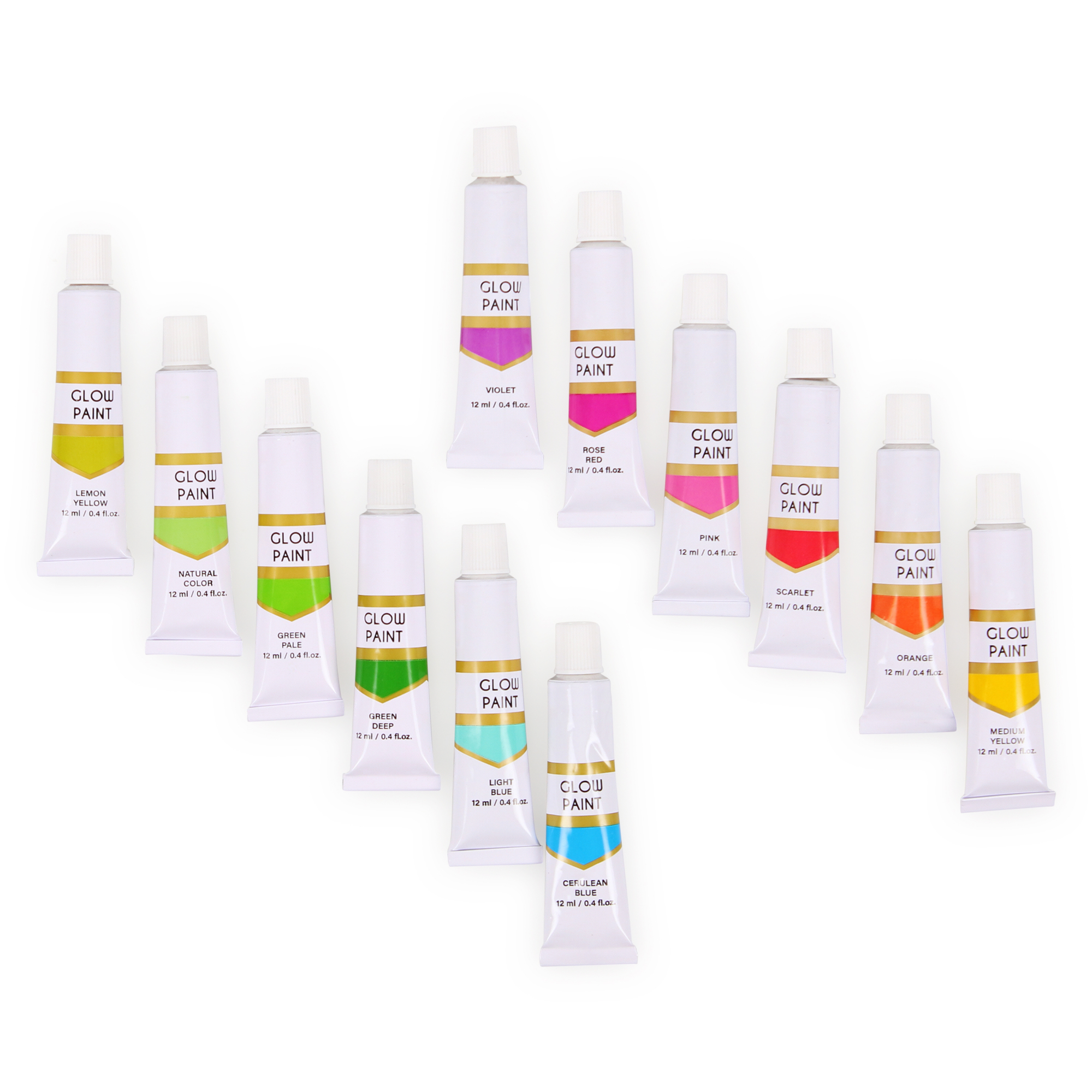 Glow-in-The-Dark Glow Paint 12-Count Set