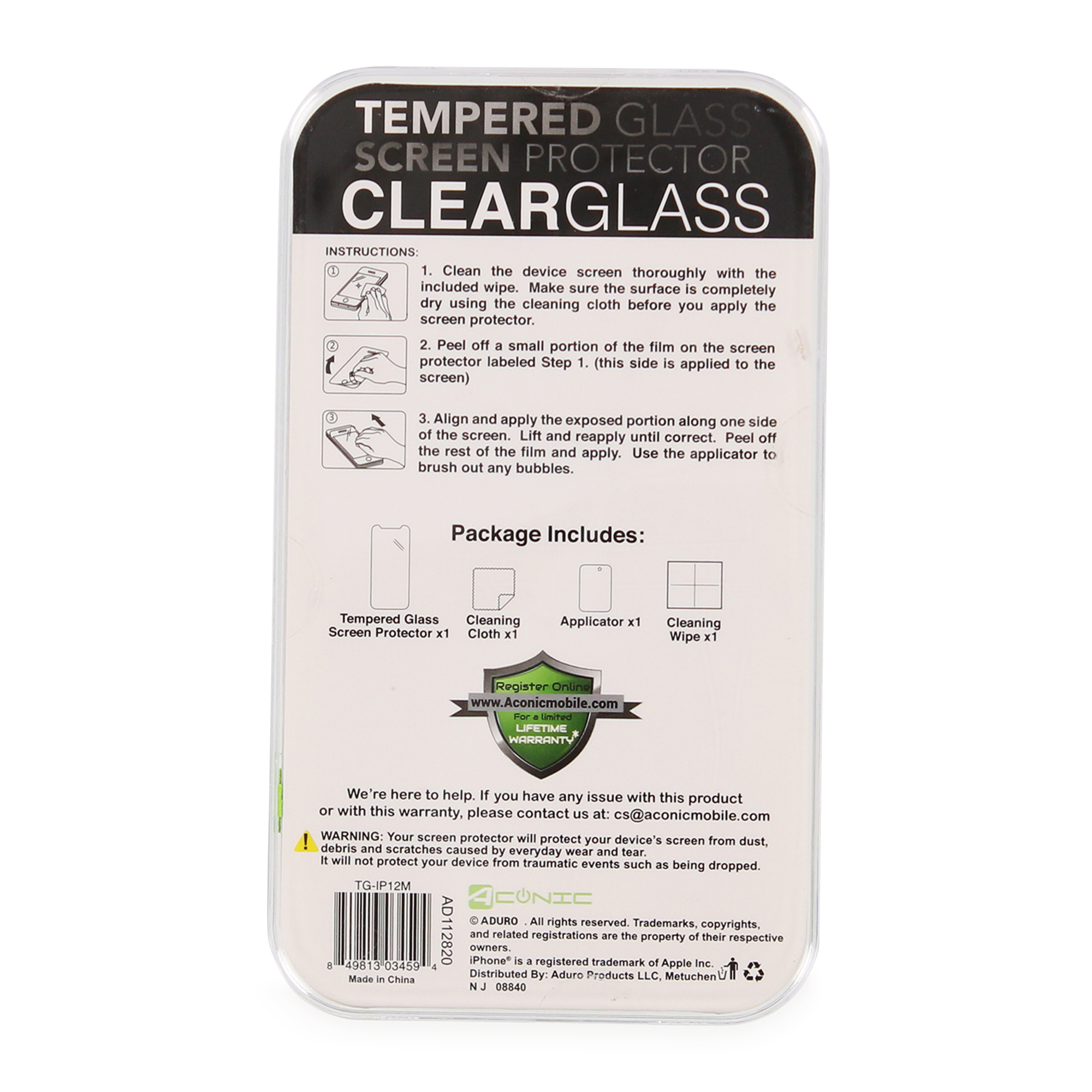 iPhone 12 Mini® Tempered Glass Screen Protector