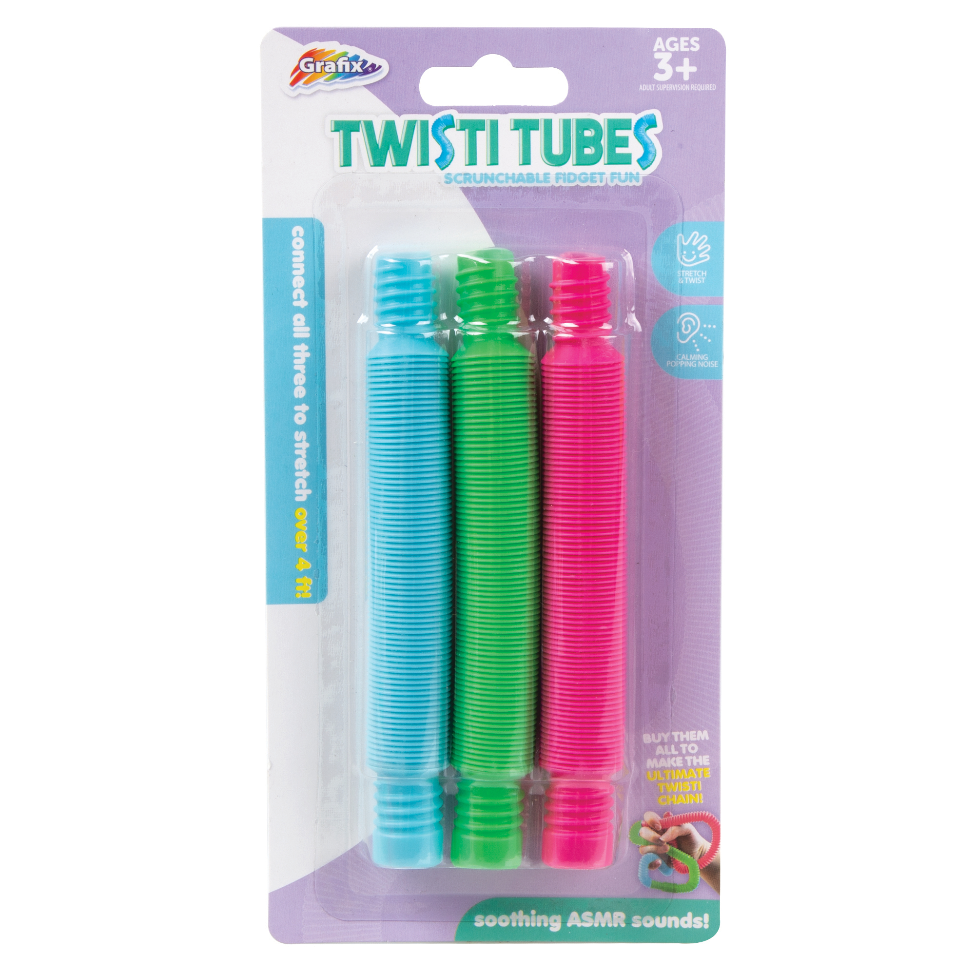Twisti Tubes Pop Tube Fidget Toy 3-Count