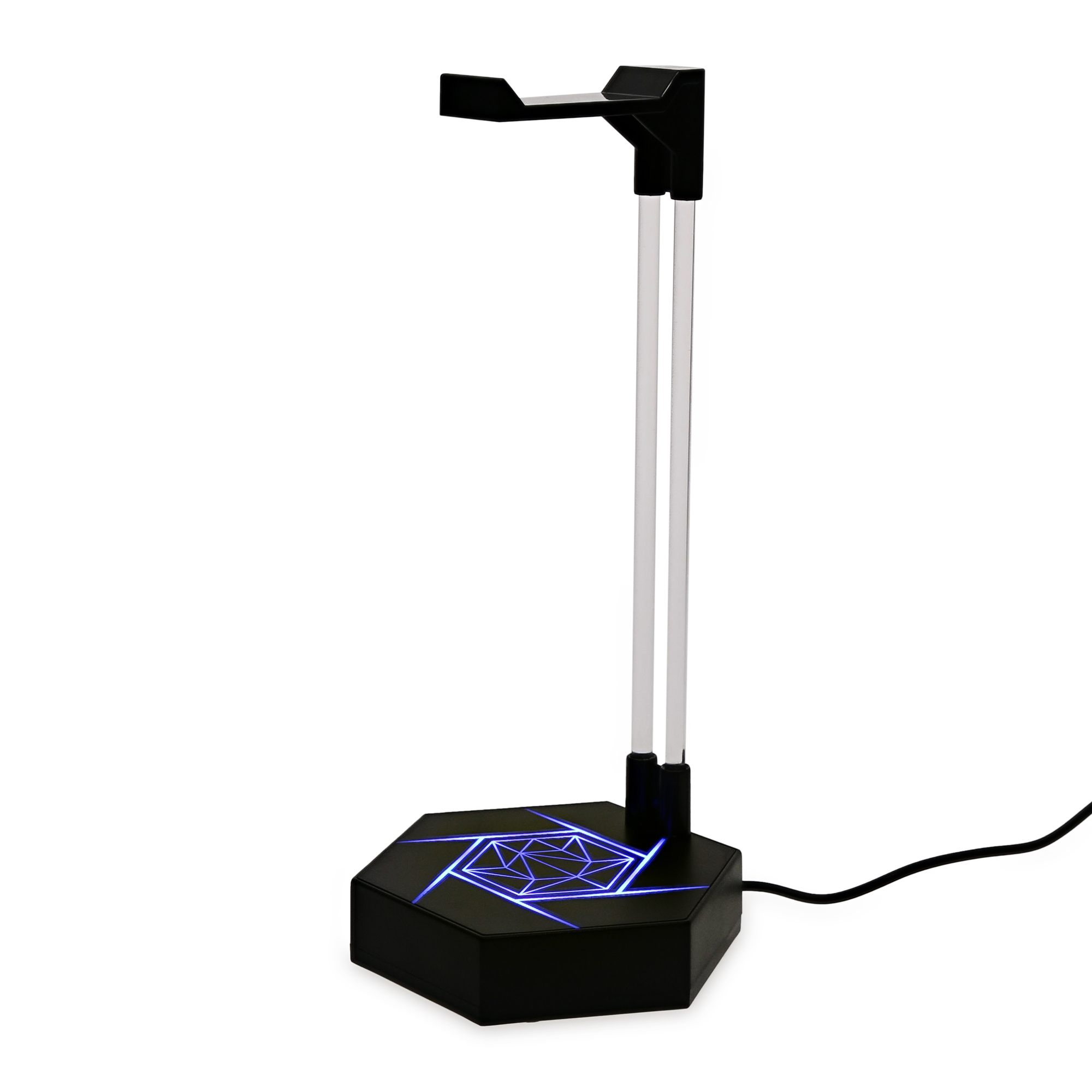 Unlocked Lvl™ Black & Blue Light Up LED Gaming Headset Stand