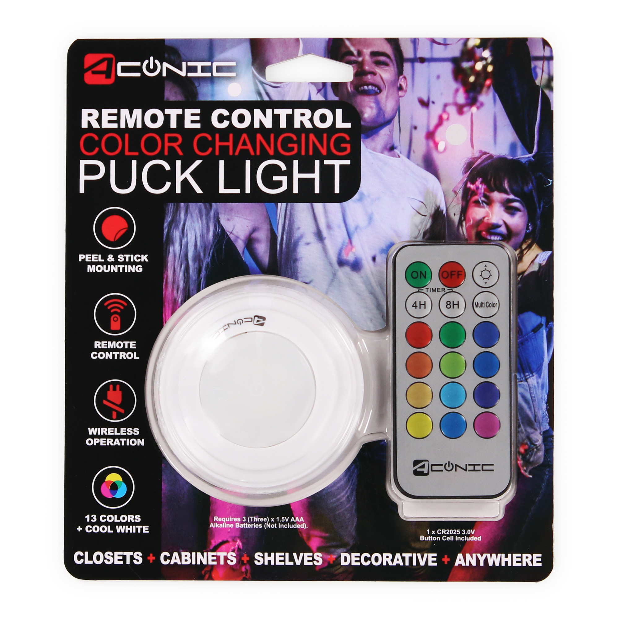 Remote Control Color Changing Puck Light