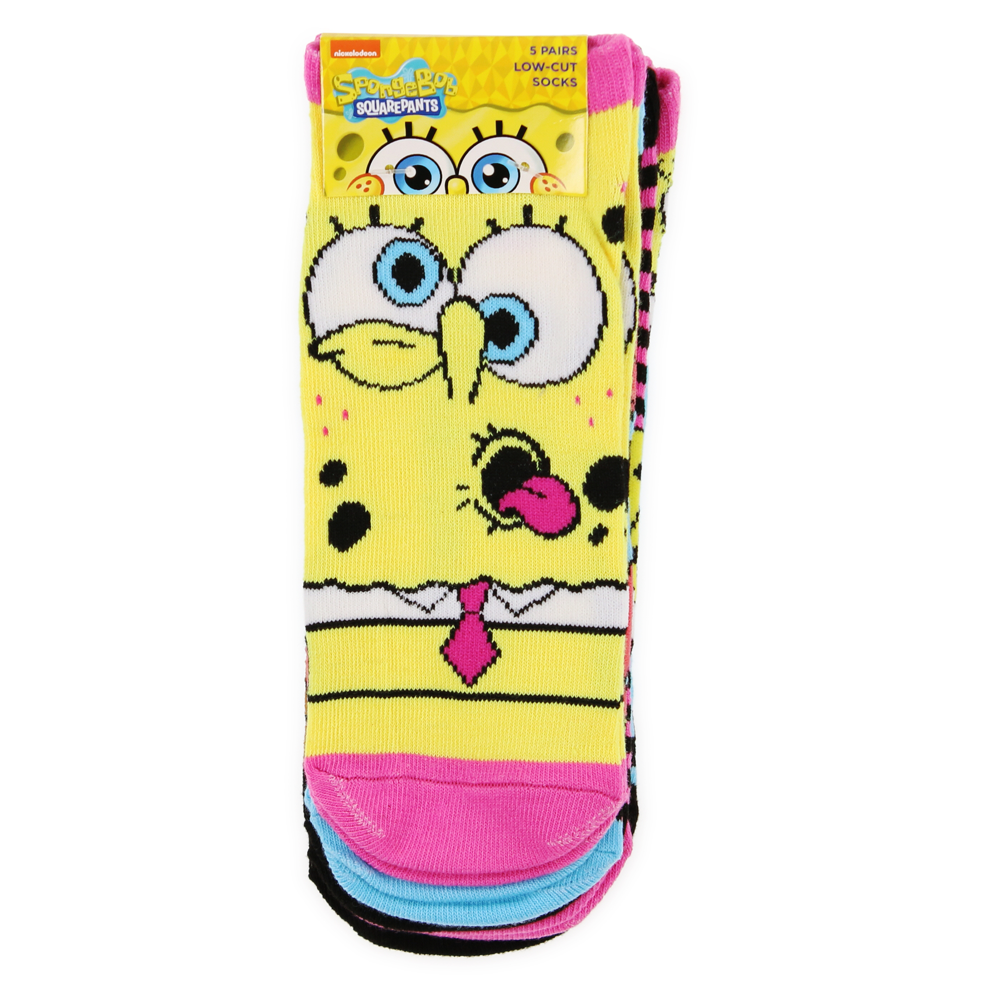 Ladies Spongebob Squarepants™ Funny Faces Low Cut Socks