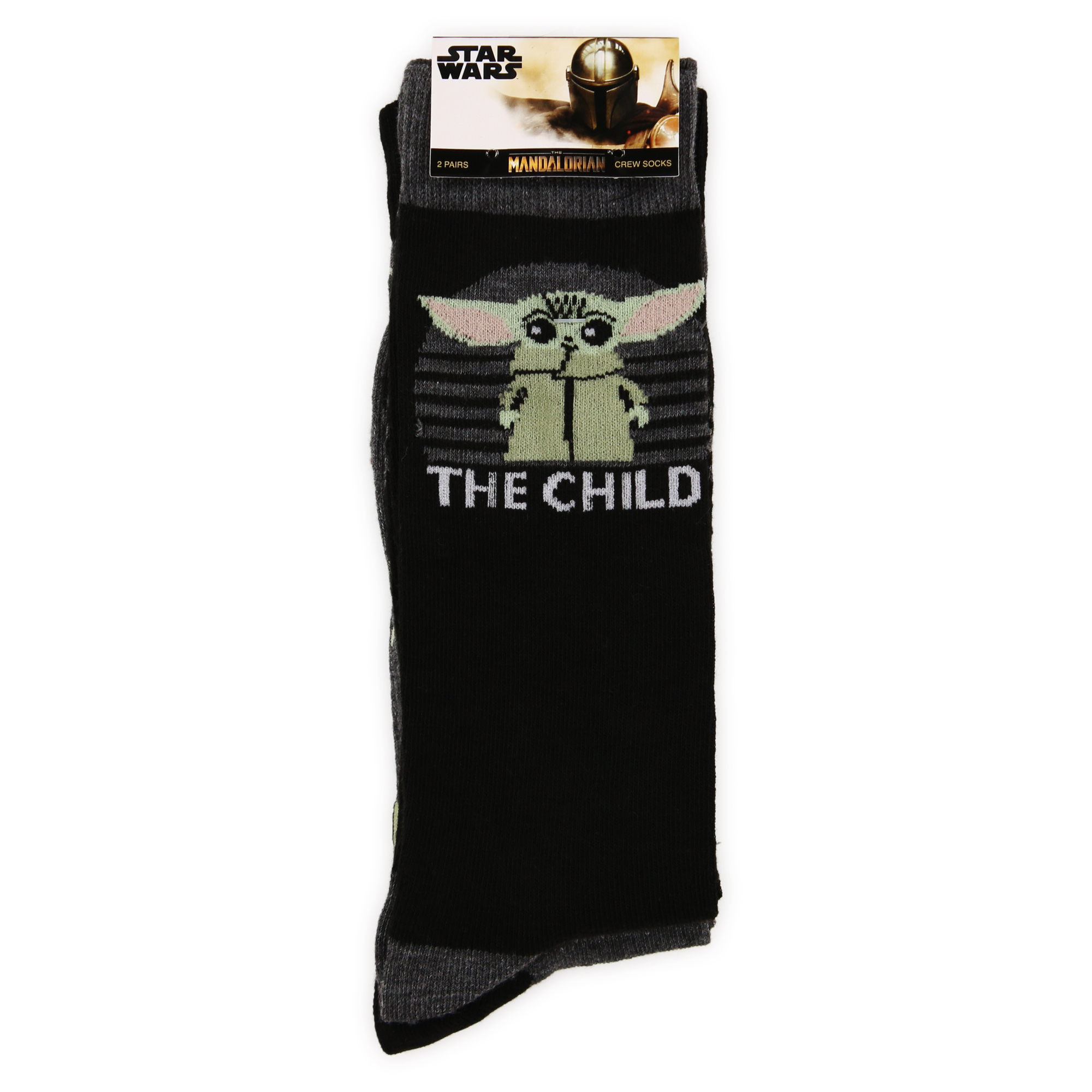 Young Men's Star Wars The Mandalorian™ Black Crew Socks, 2 Pairs