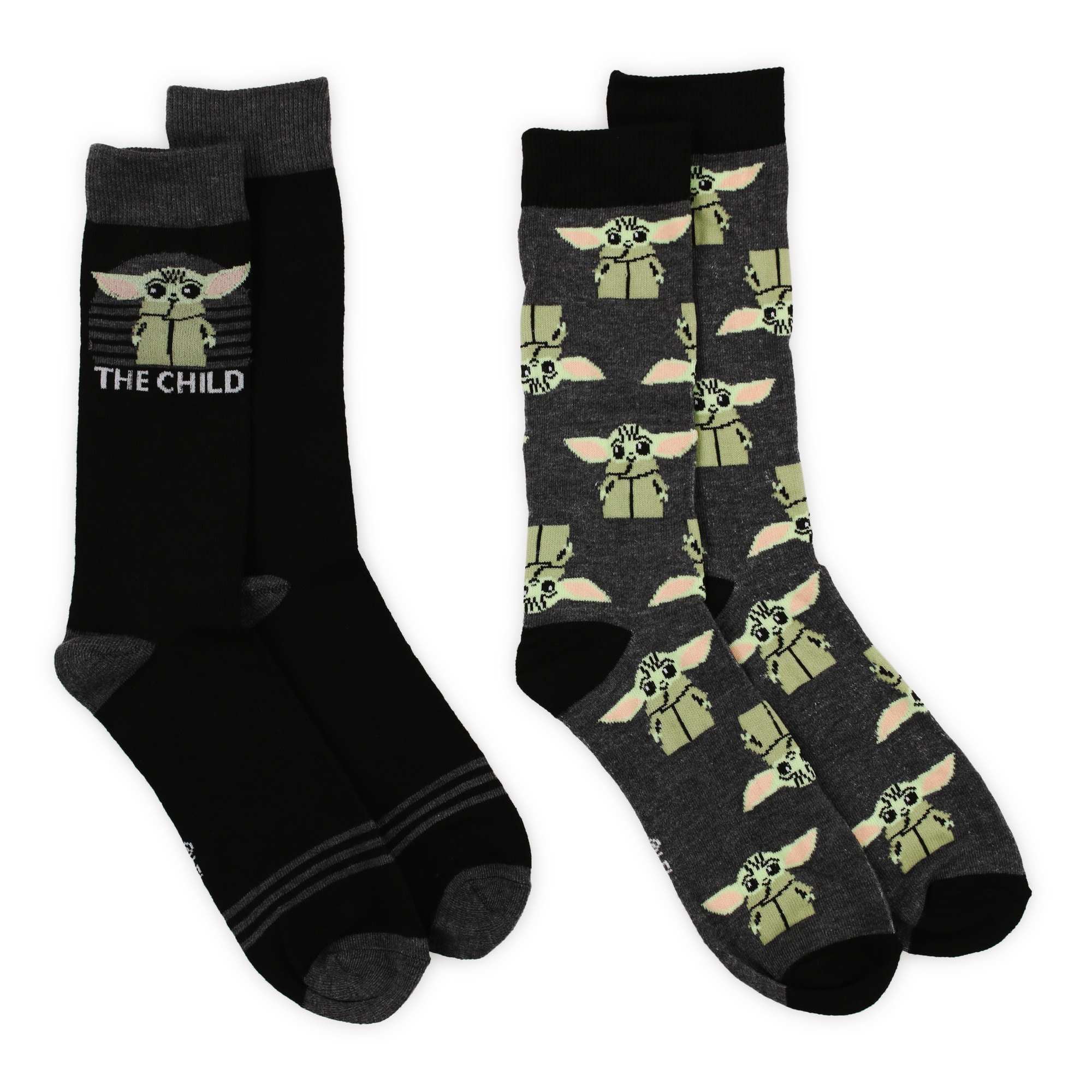 Young Men's Star Wars The Mandalorian™ Black Crew Socks, 2 Pairs
