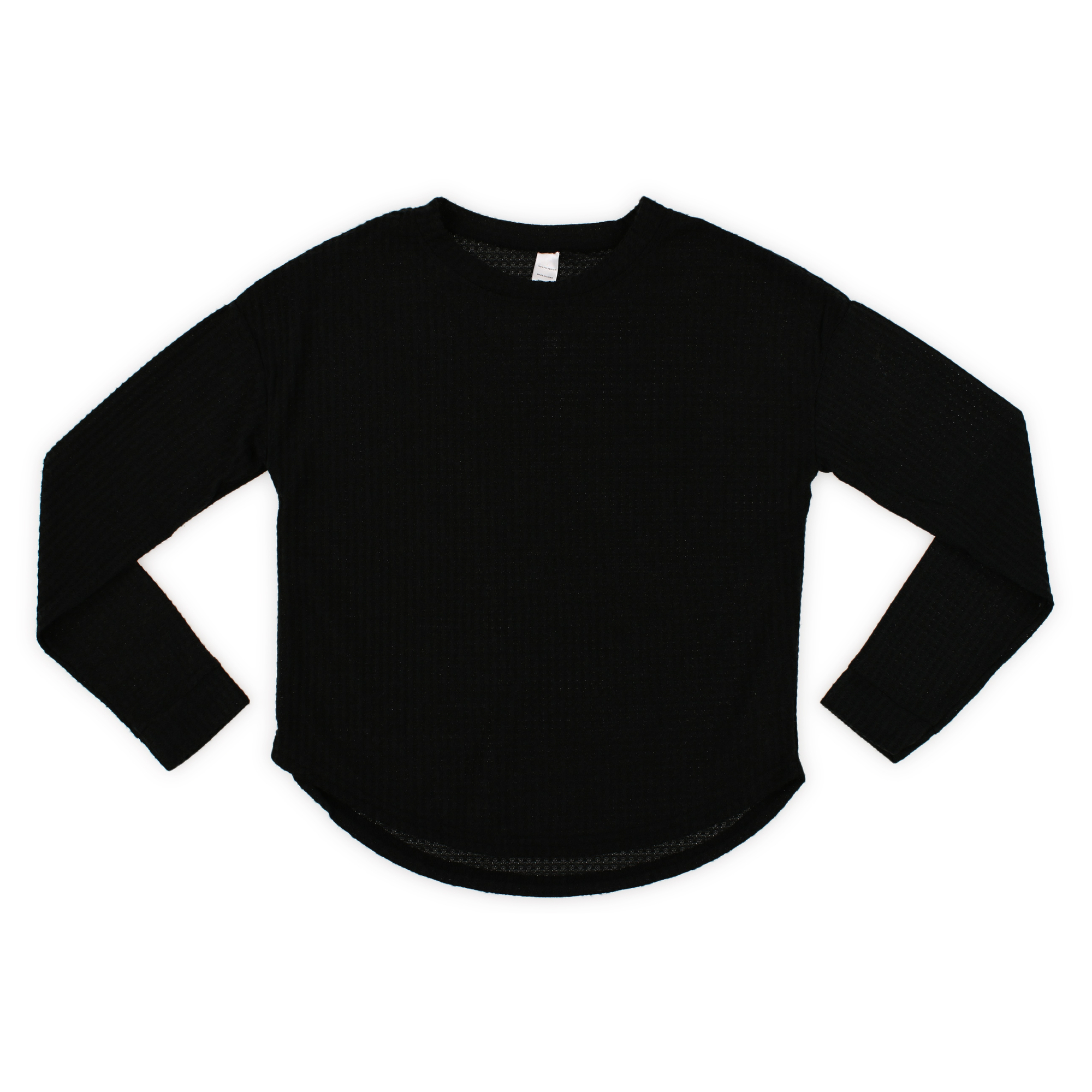 Juniors Waffle Knit Lounge Top