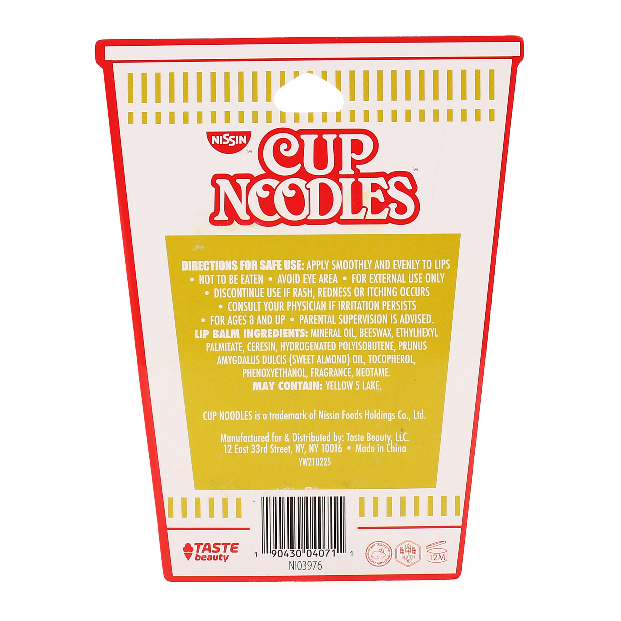 Nissin Cup Noodles Vanilla Flavored Lip Balm 0.14oz