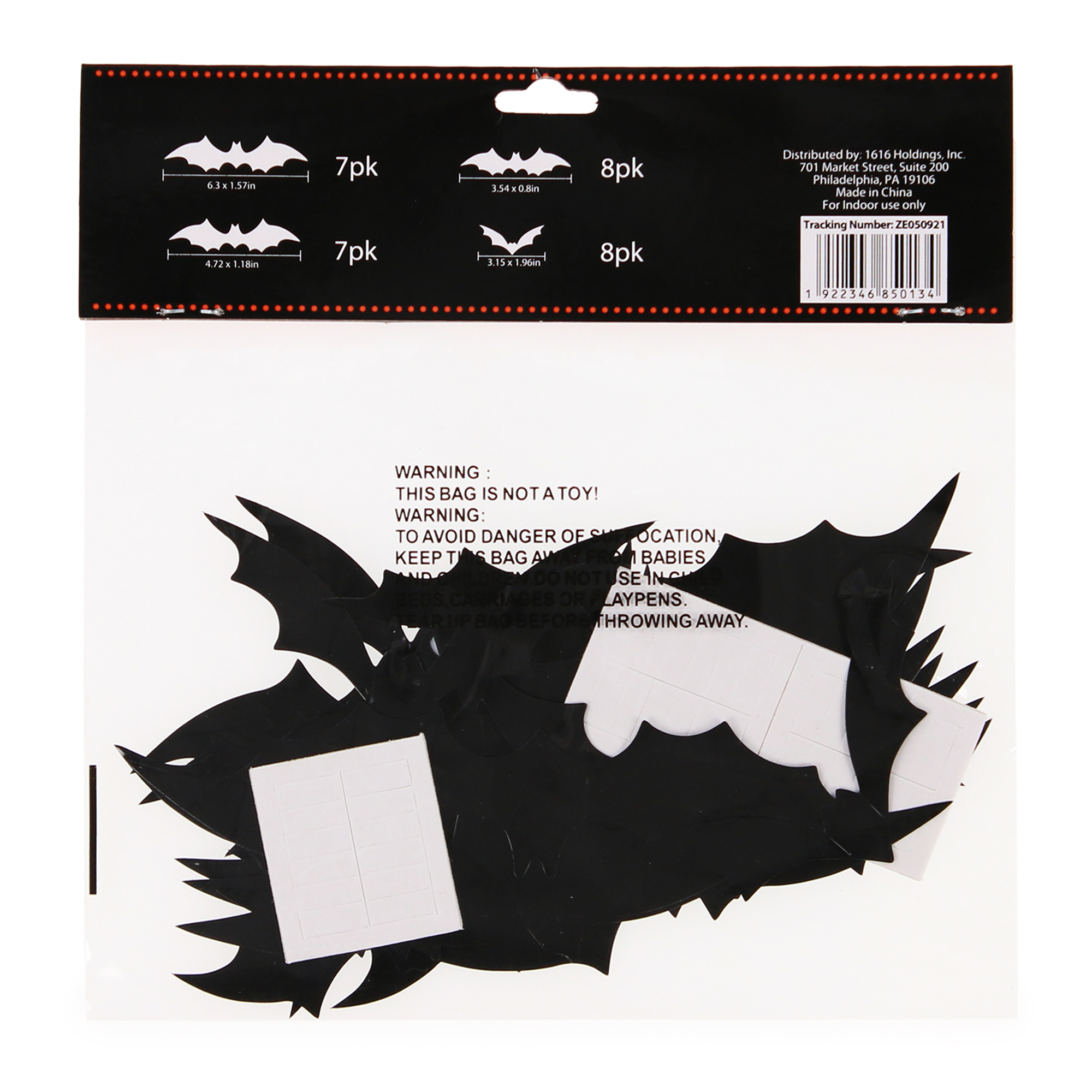 3D Bats Halloween Decorations 30-Count