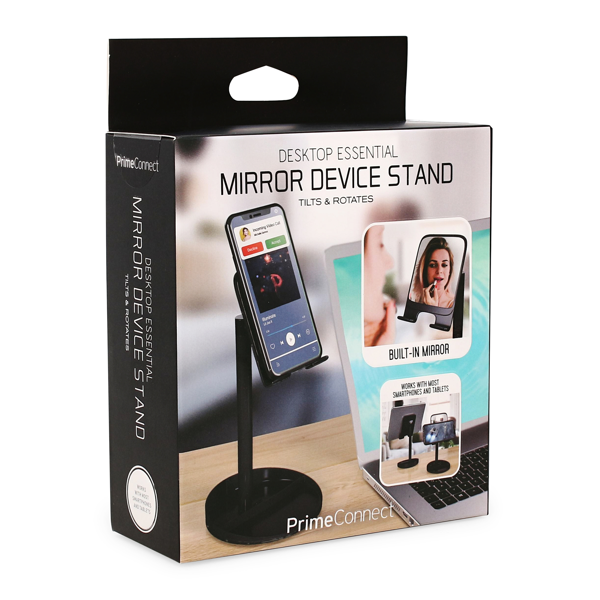 Desktop Tablet/Phone Stand With Vanity Mirror