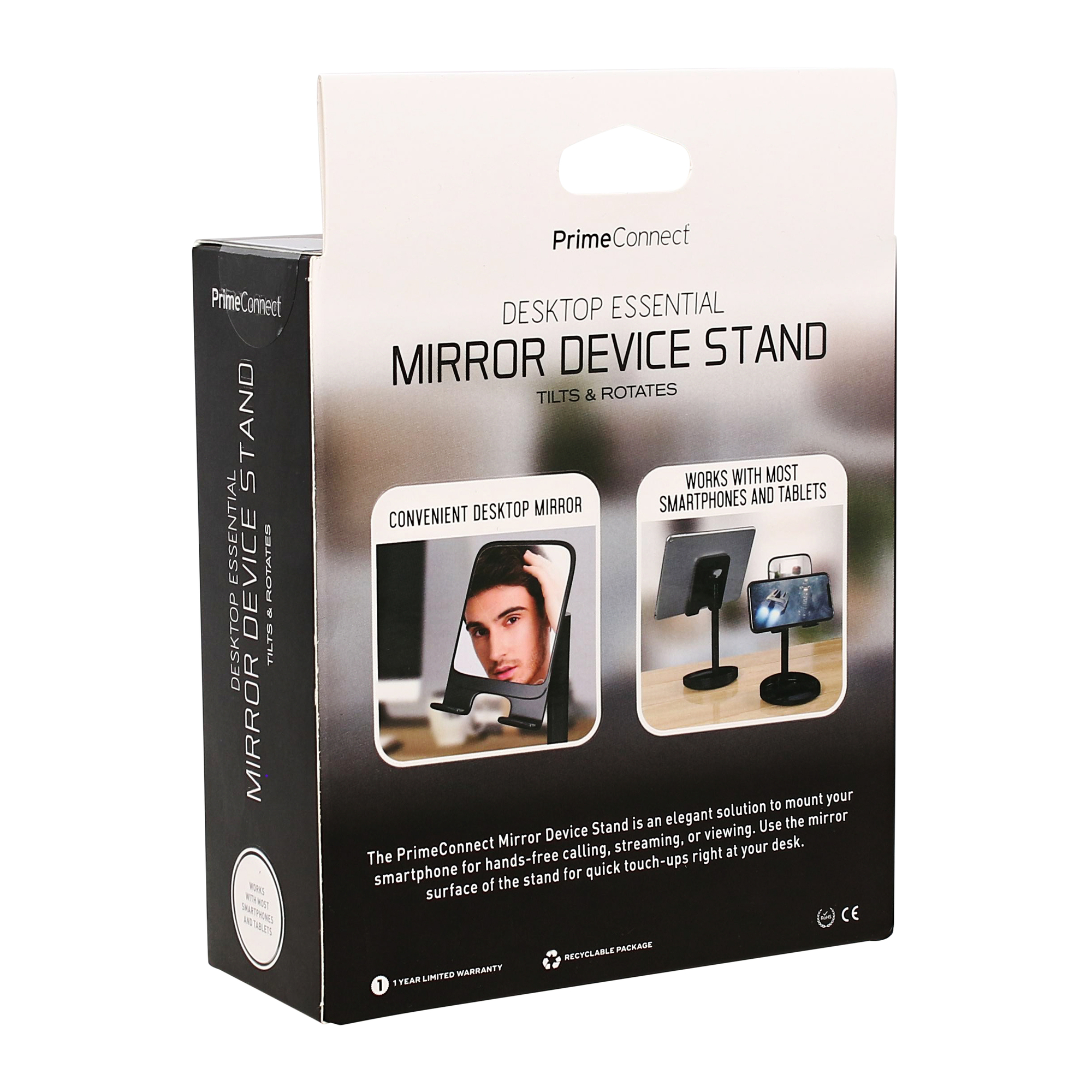 Desktop Tablet/Phone Stand With Vanity Mirror