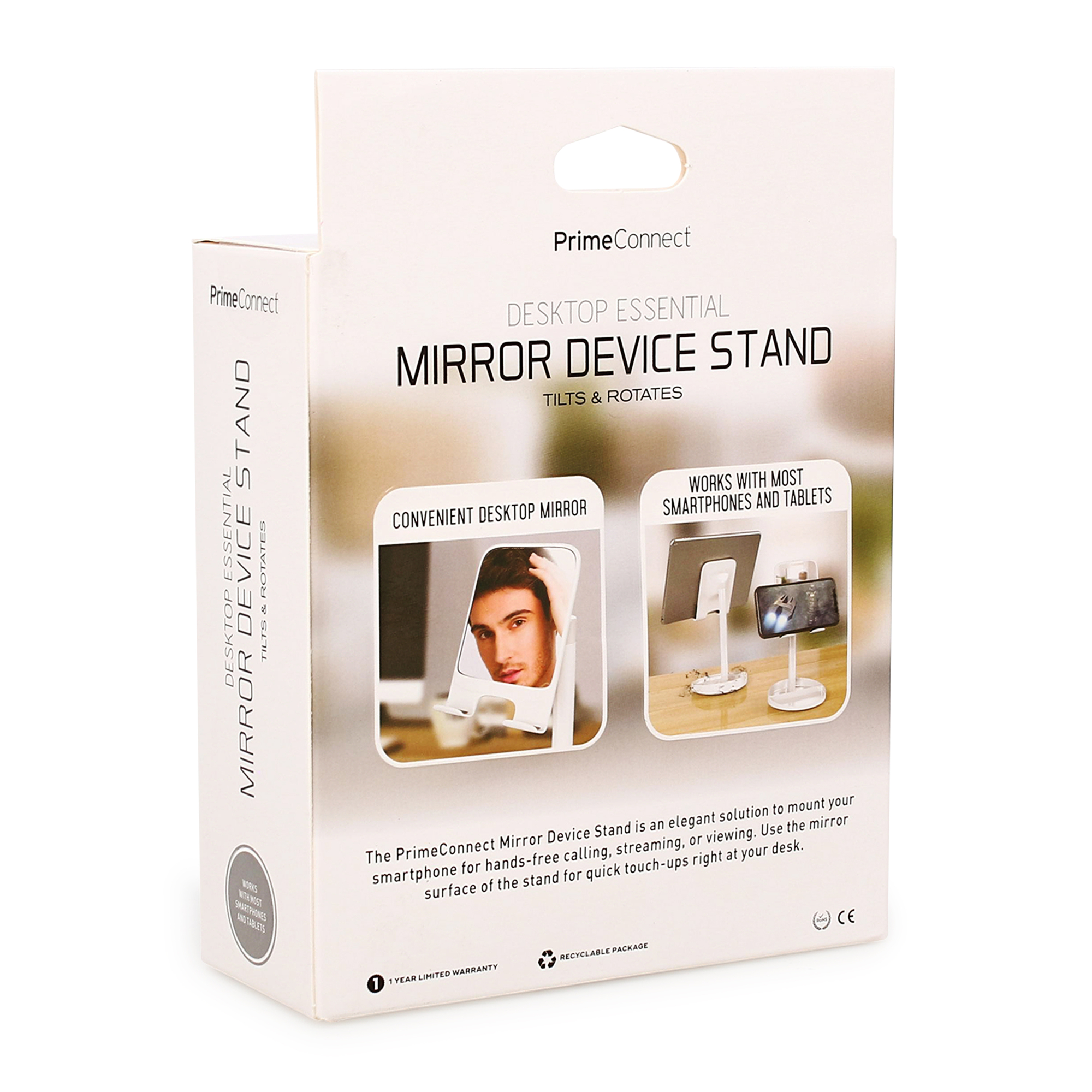 Desktop Tablet/Phone Stand With Vanity Mirror