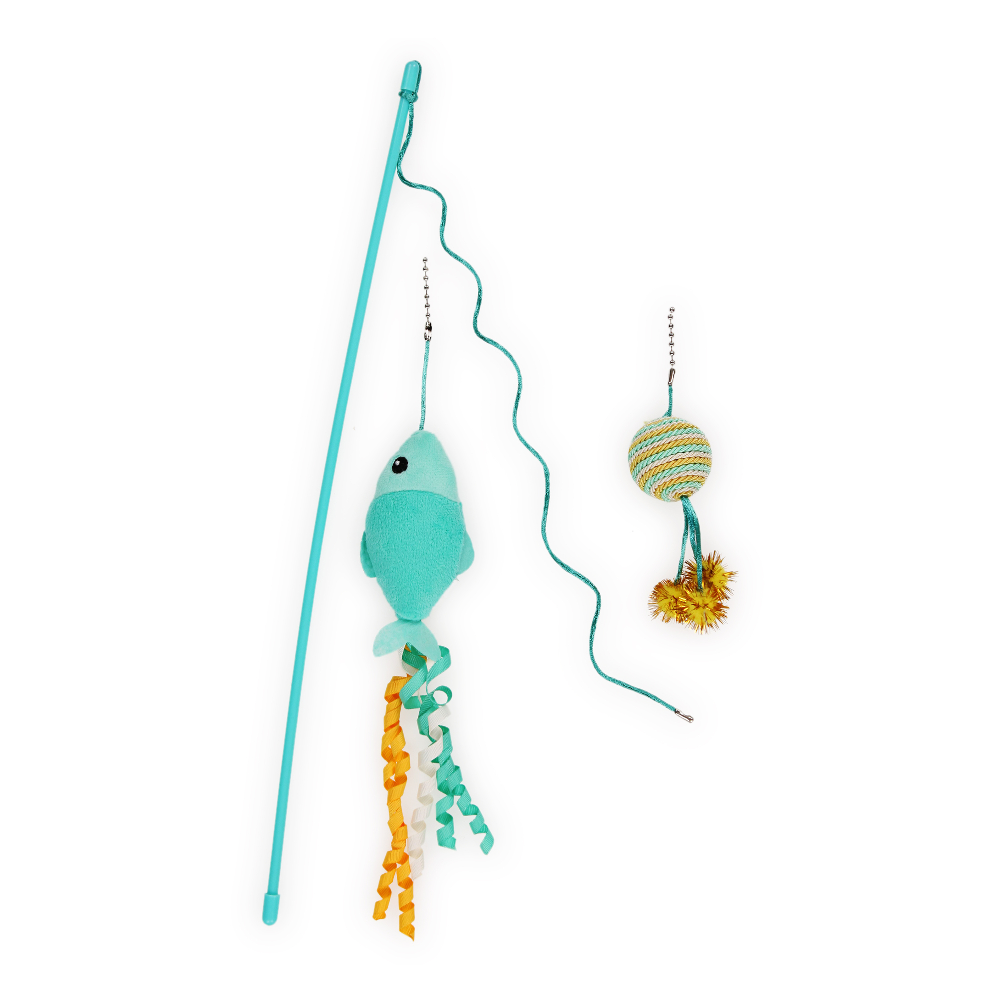 Cat Toy Teaser Wand With Fish