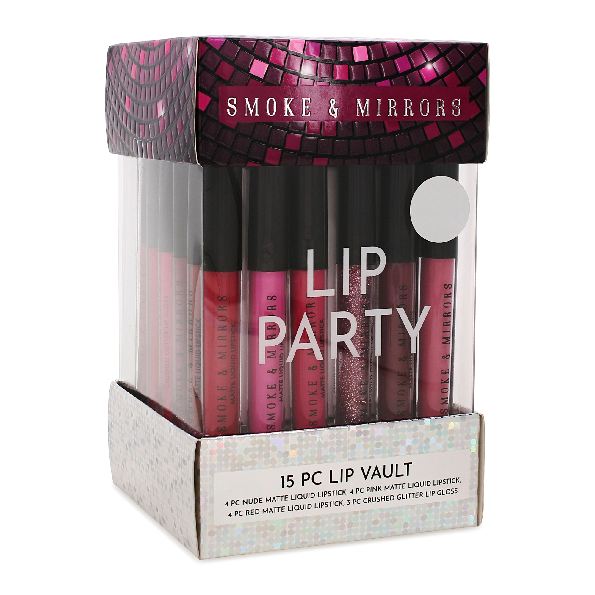 Lip Party 15-Piece Lip Vault w/ Matte Liquid Lipstick & Glitter Lip Gloss