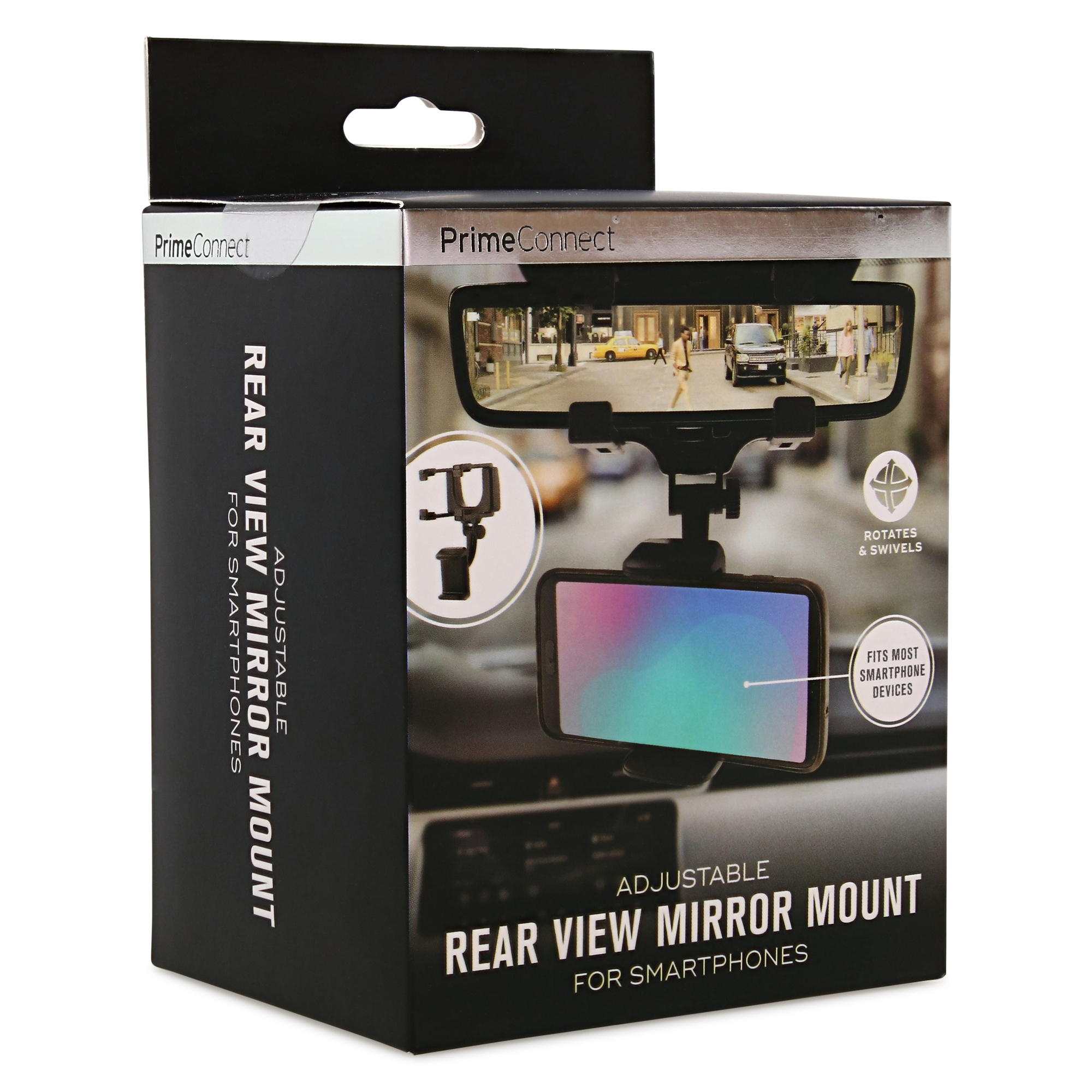 Adjustable Rearview Mirror Mount For Smartphones