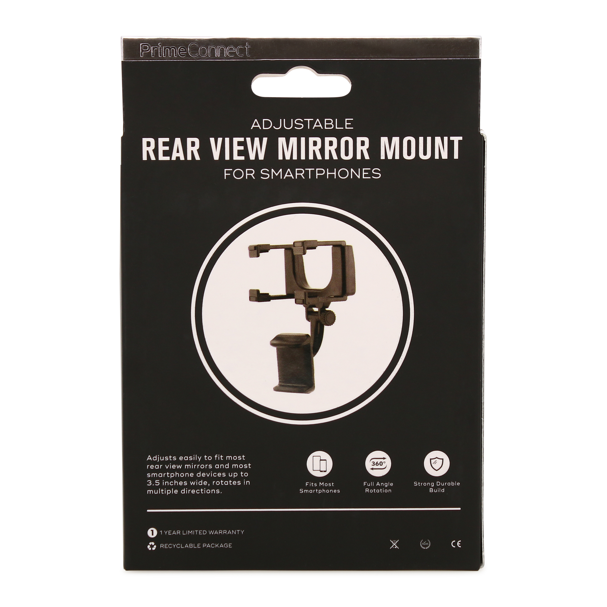 Adjustable Rearview Mirror Mount For Smartphones