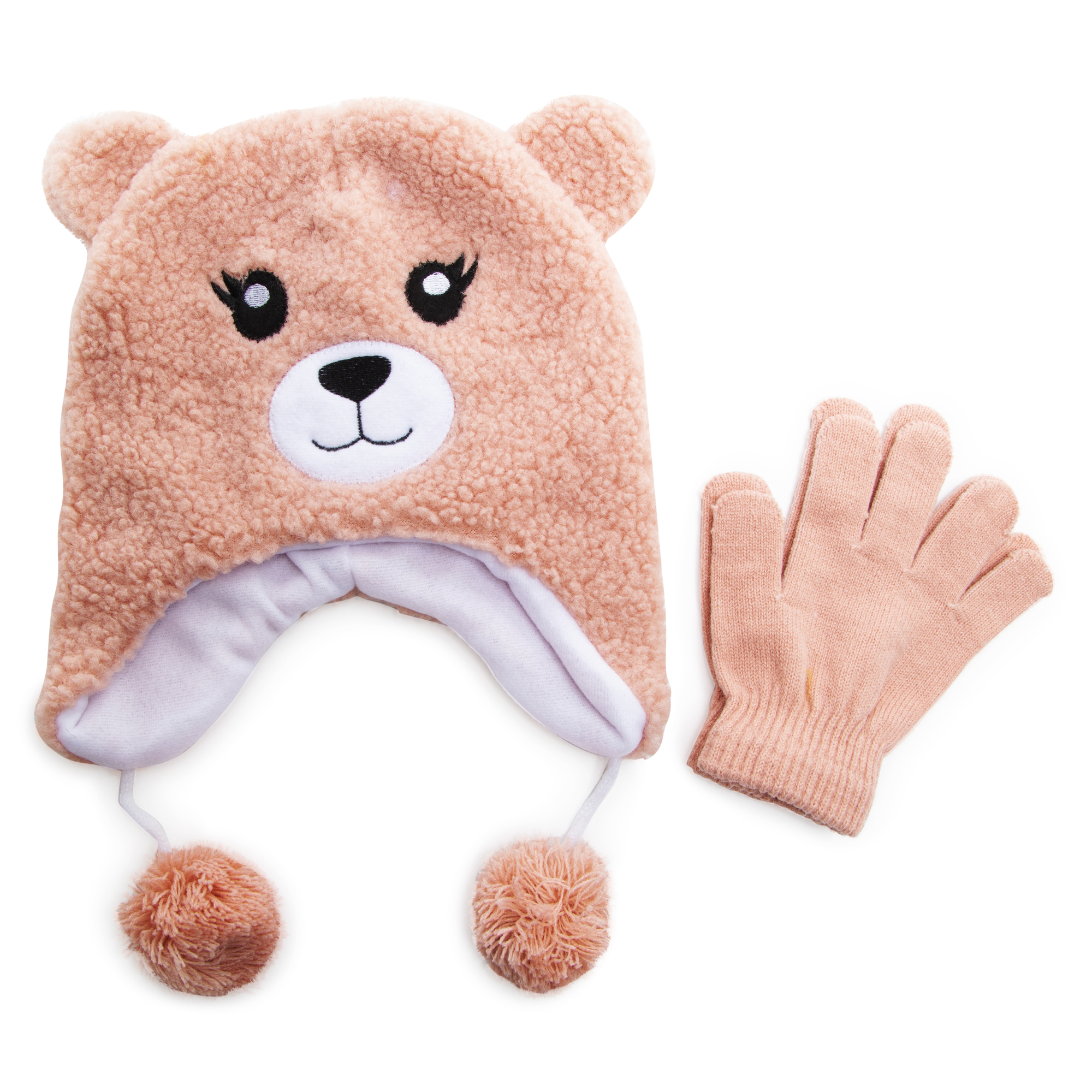 Kid's Winter Hat & Gloves Set - Bear