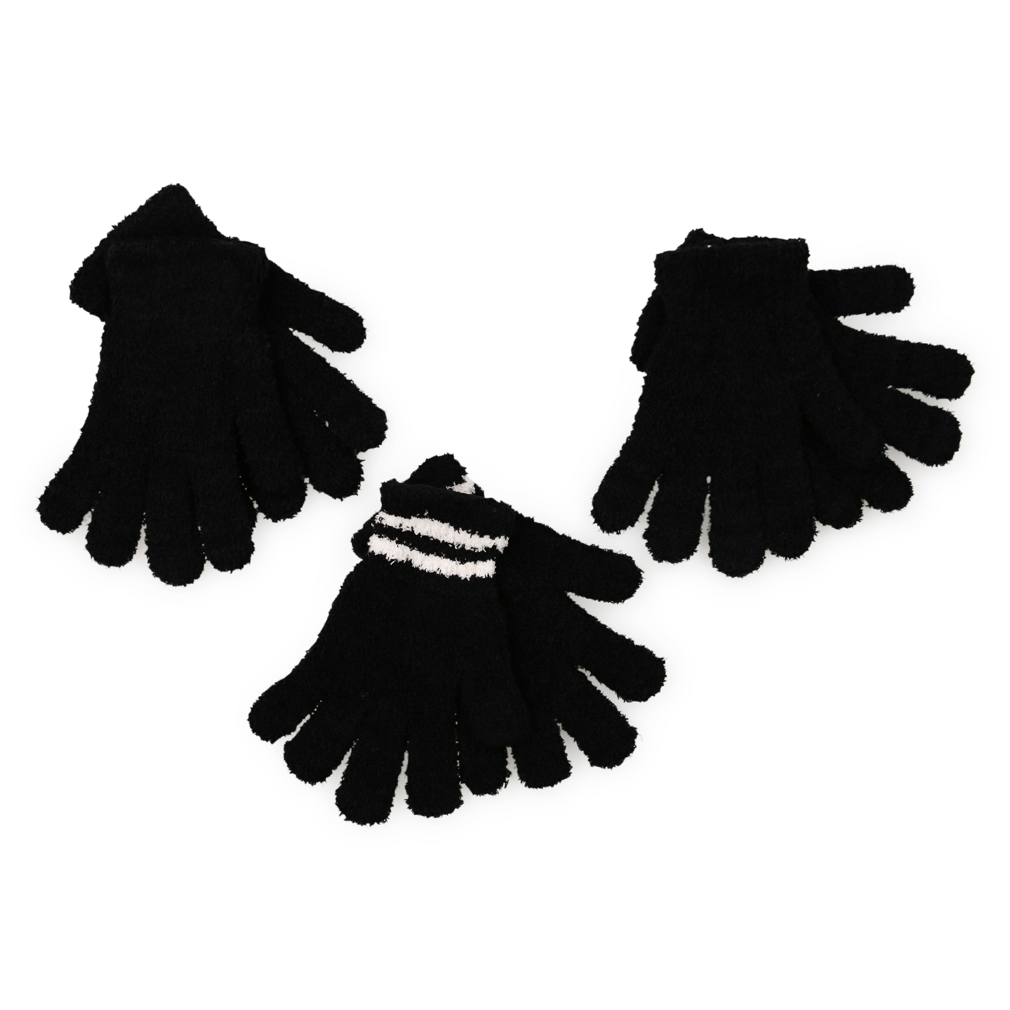 Cozy Knit Gloves 3-Pair Multipack