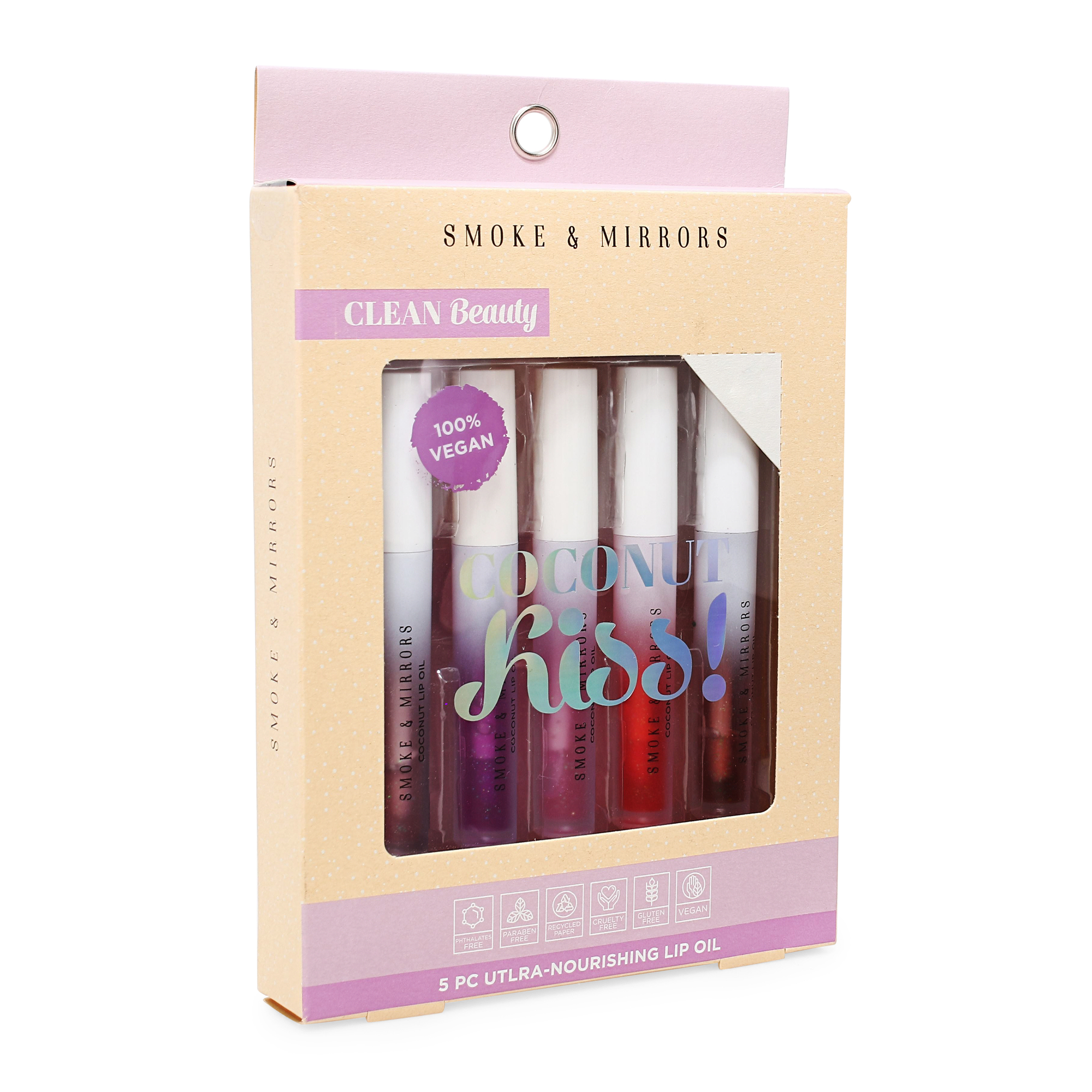 Smoke & Mirrors Ultra-Nourishing Lip Oil 5-Piece Set - Coconut Kiss
