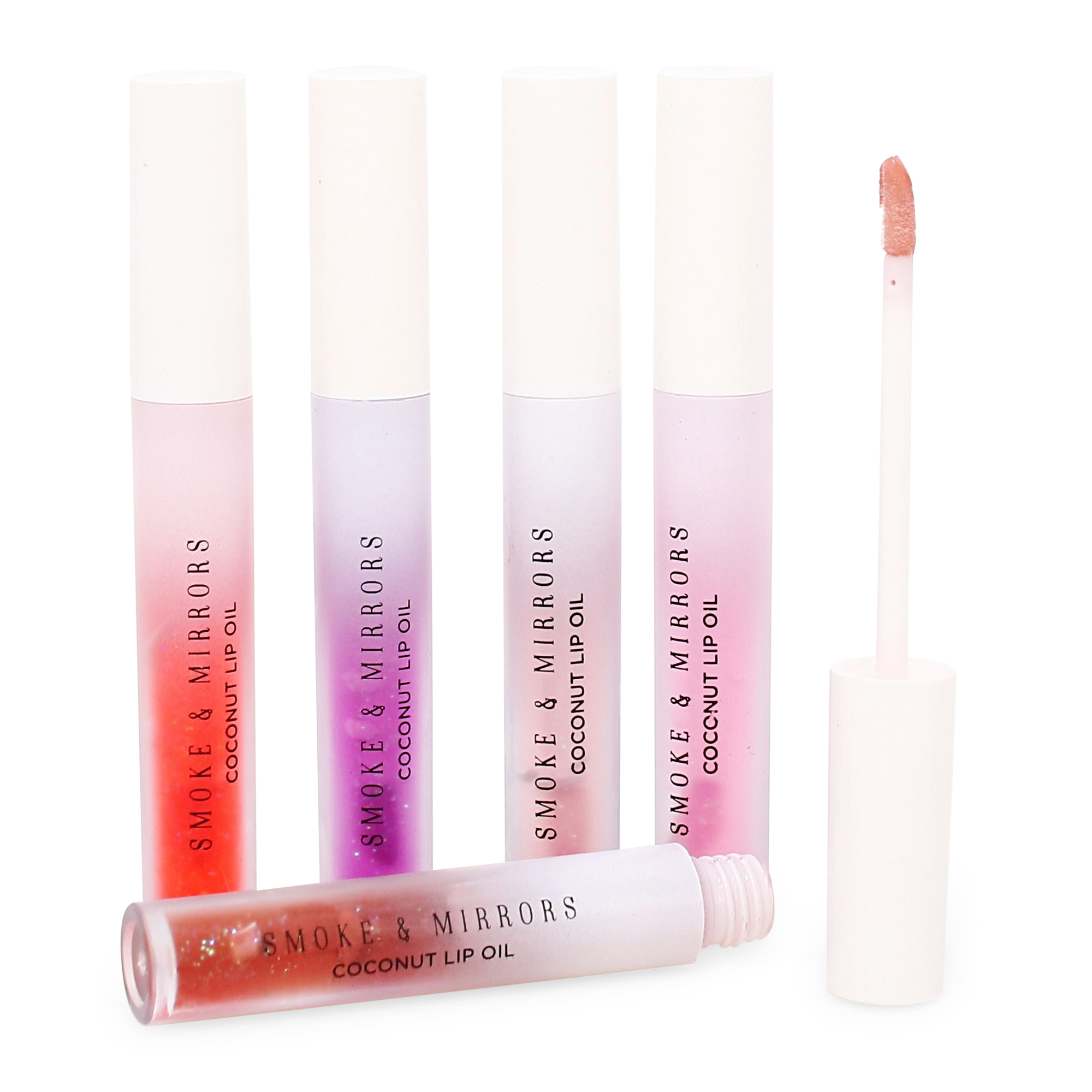 Smoke & Mirrors Ultra-Nourishing Lip Oil 5-Piece Set - Coconut Kiss