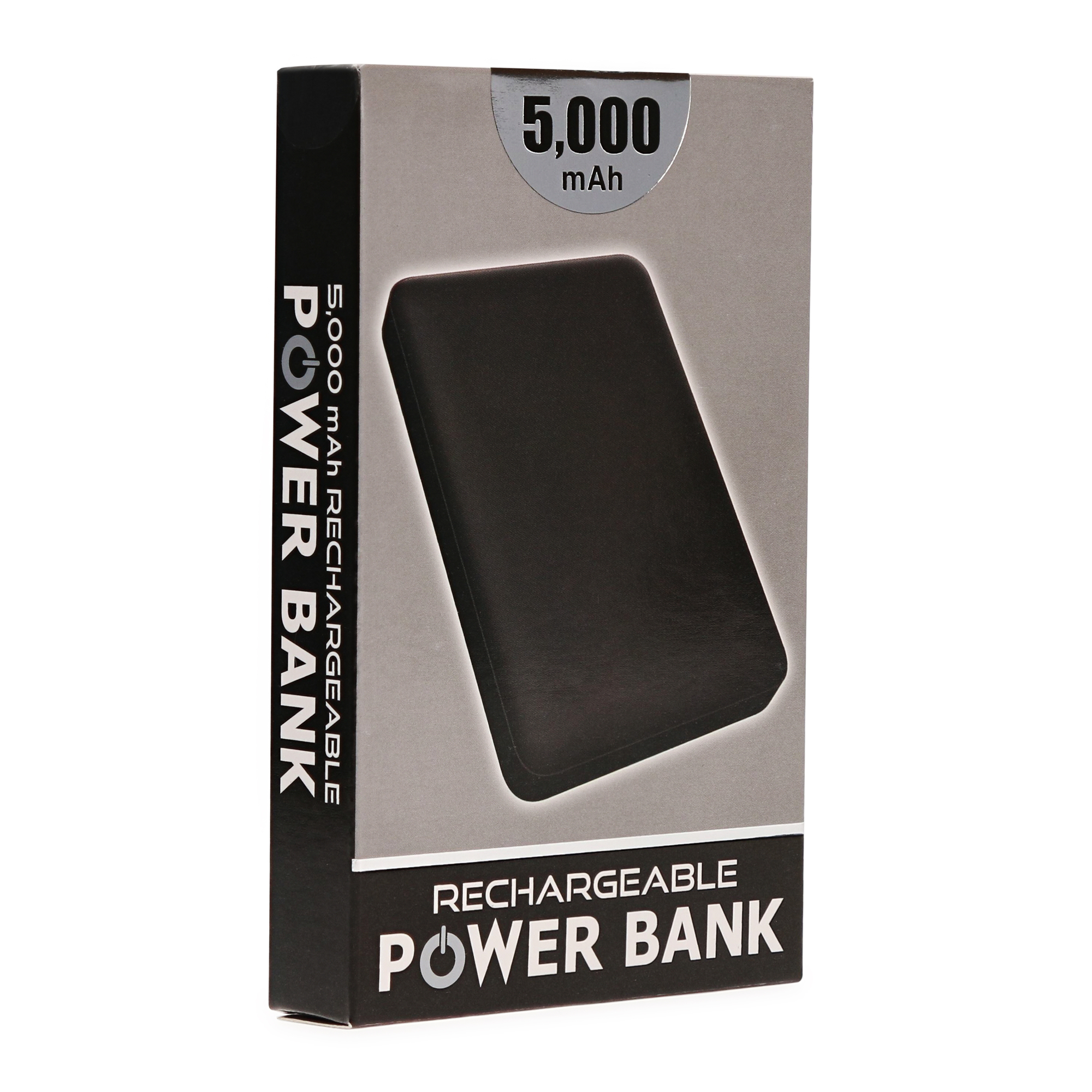 Rechargeable 5000mAh Power Bank - Solid Colors