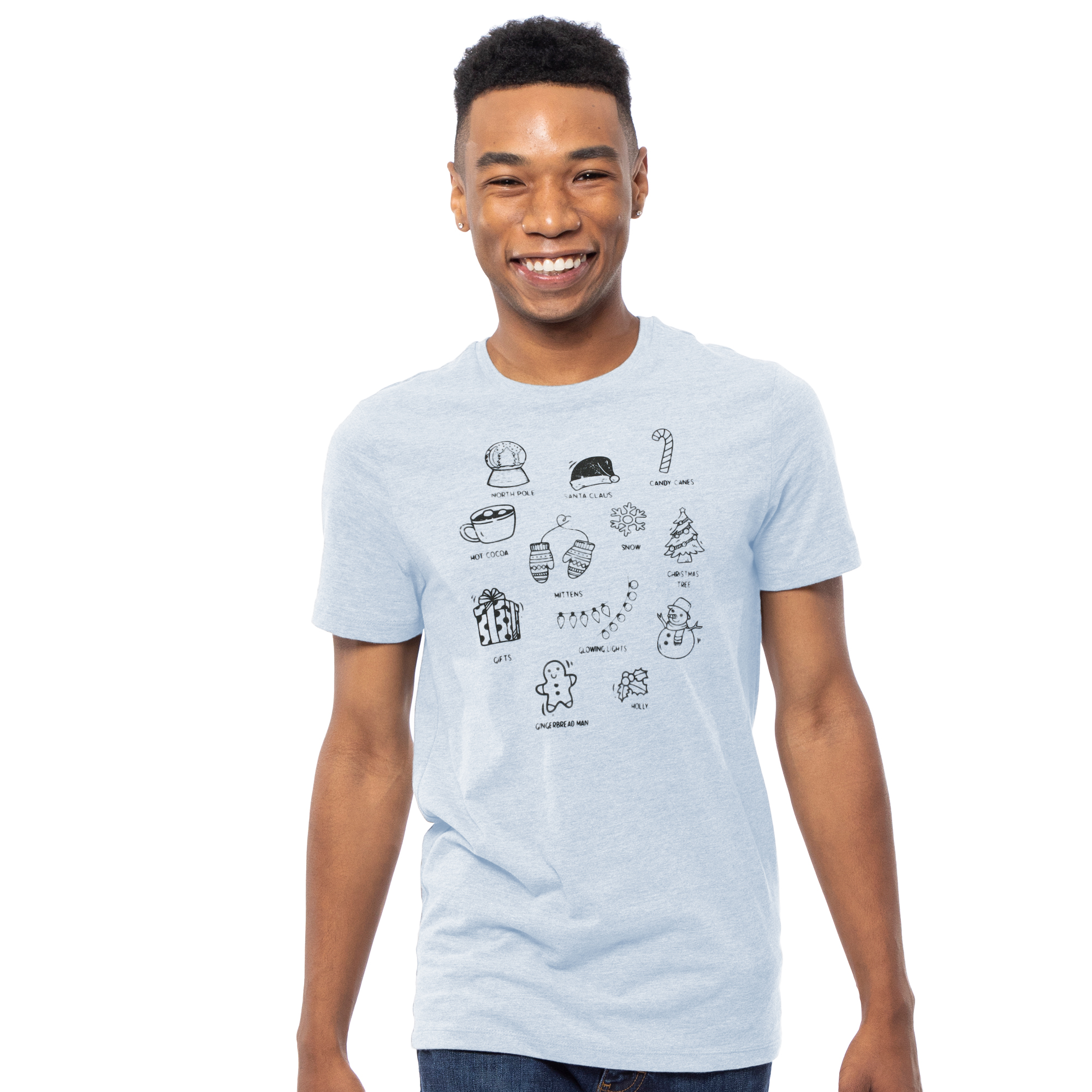 Cartoon Christmas Icons Graphic Tee
