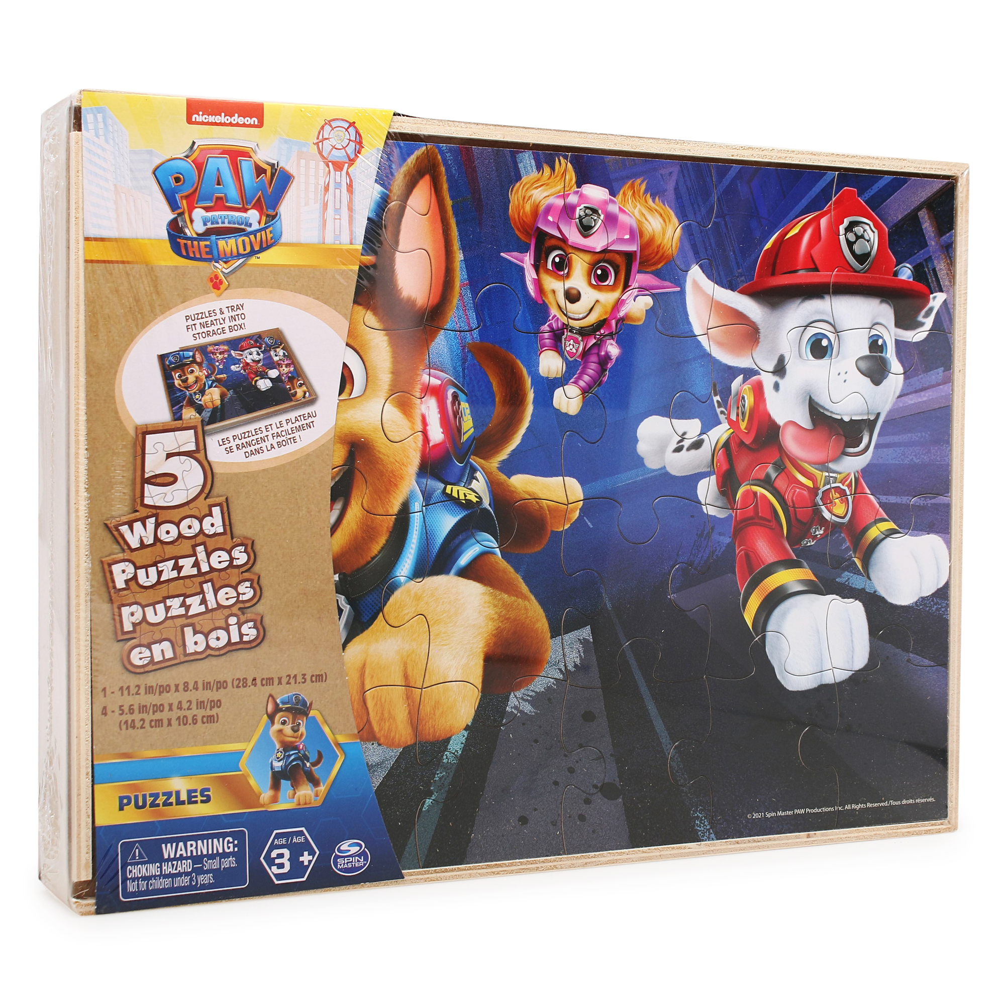 Paw Patrol: The Movie™ 5 Wood Puzzles & Box Set