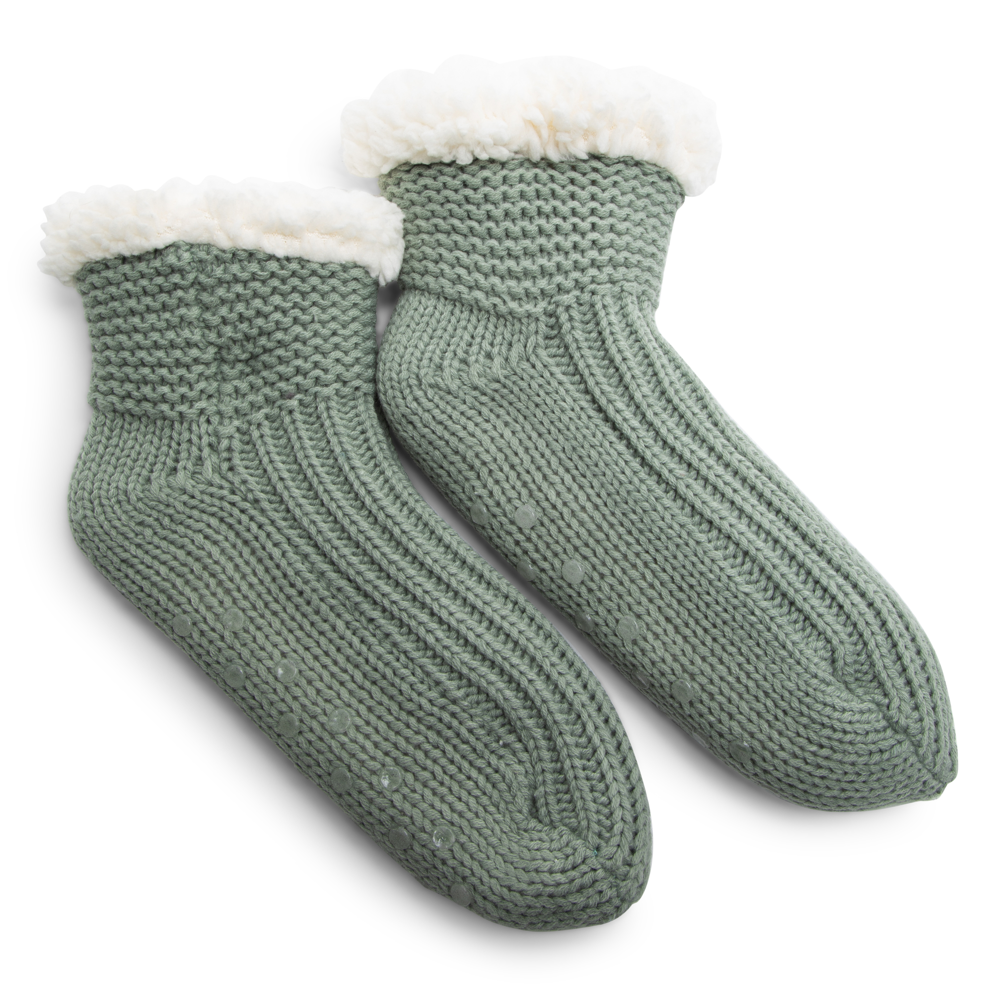 Knit Sherpa Ankle Bootie Slipper Socks