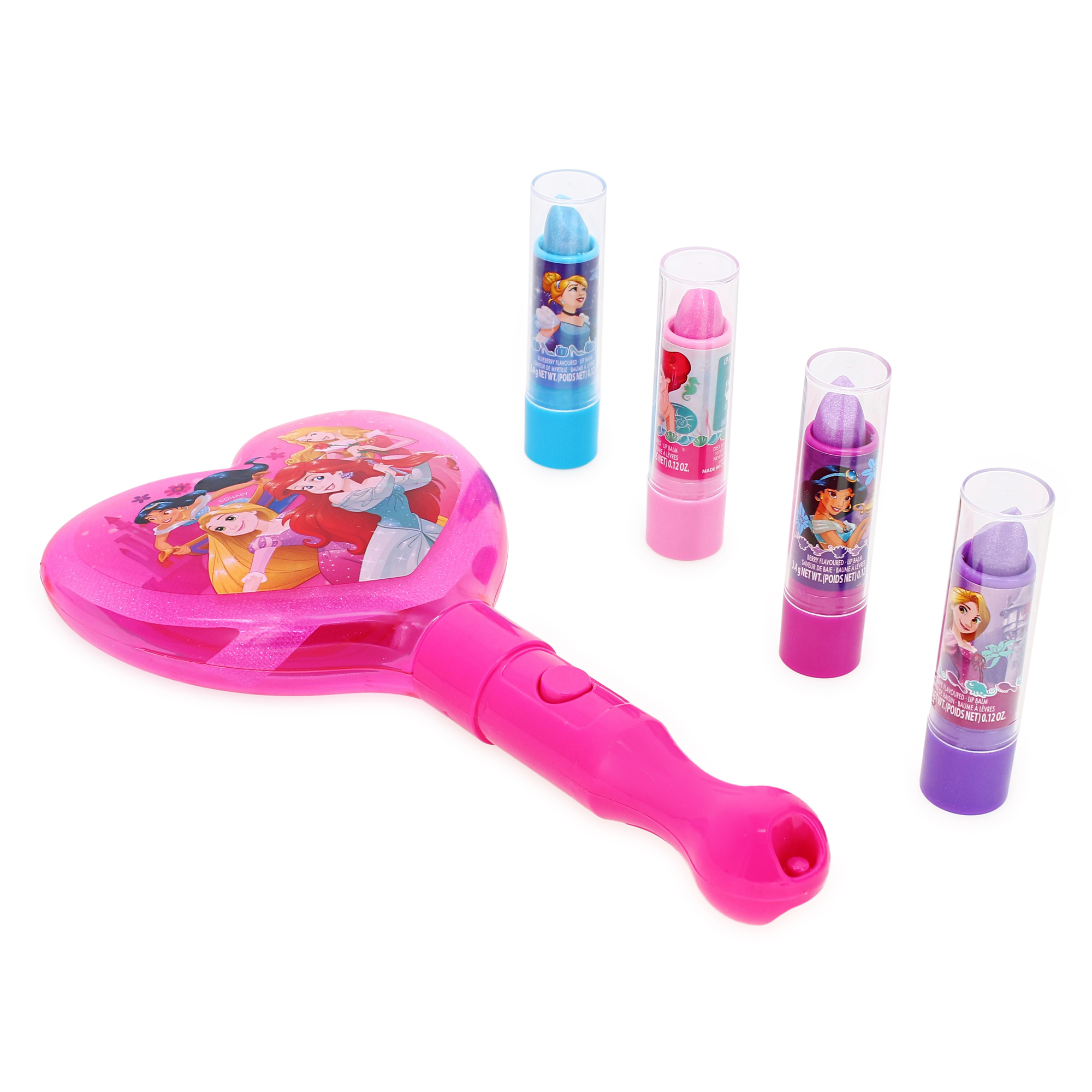 Disney Princess Light-Up Hand Mirror & Lip Balm Set
