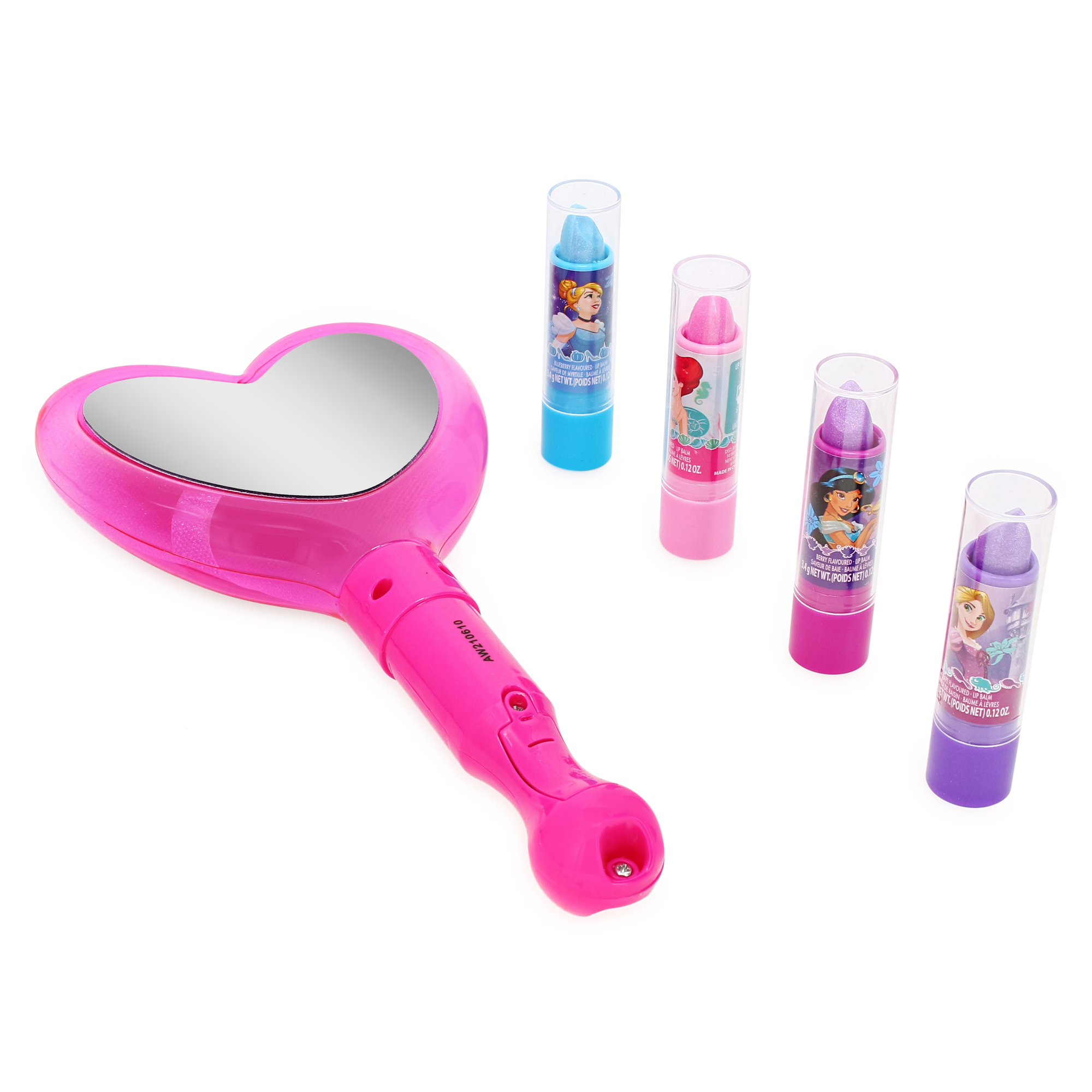 Disney Princess Light-Up Hand Mirror & Lip Balm Set